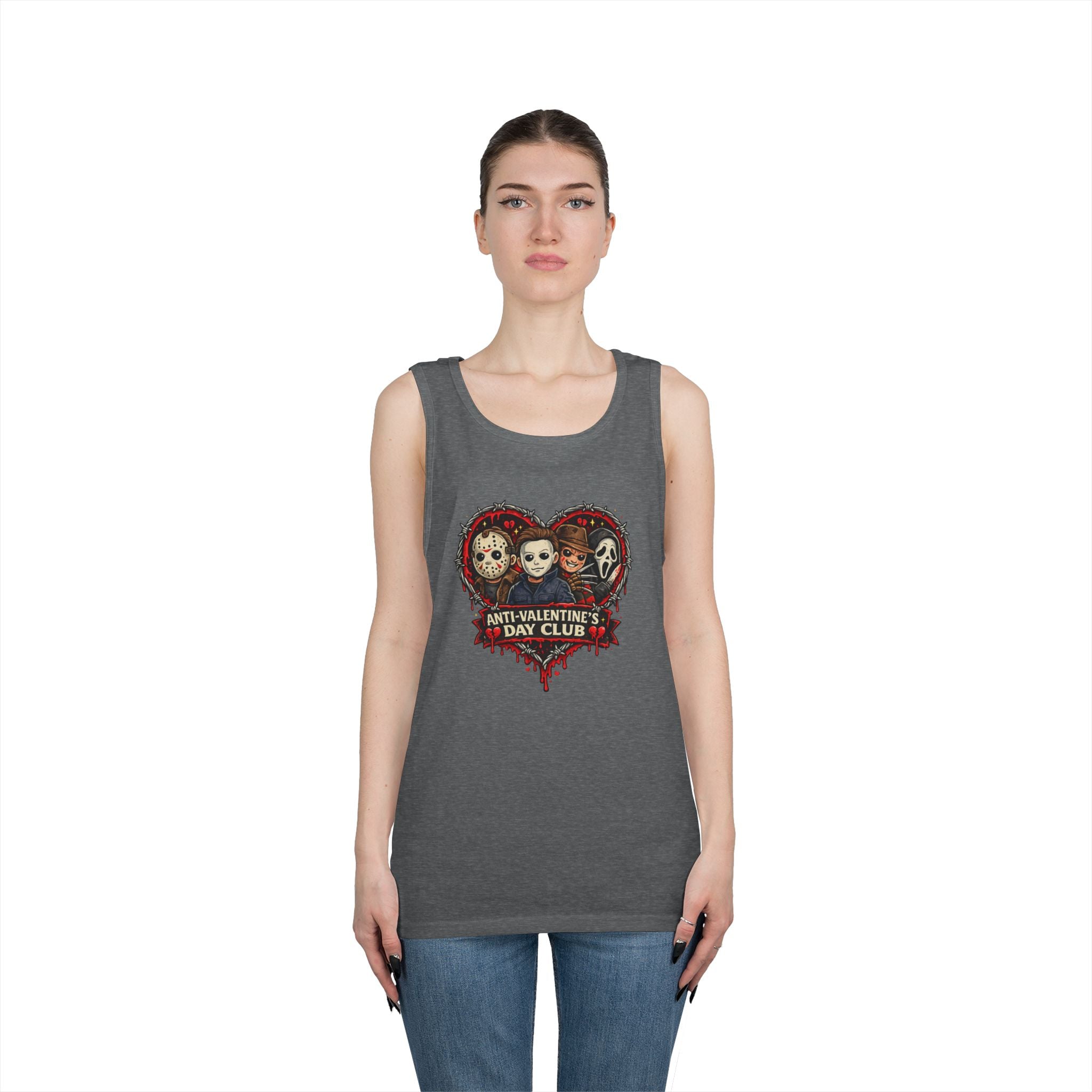 Horror Classics Anti-Valentine's Unisex Heavy Cotton Tank Top