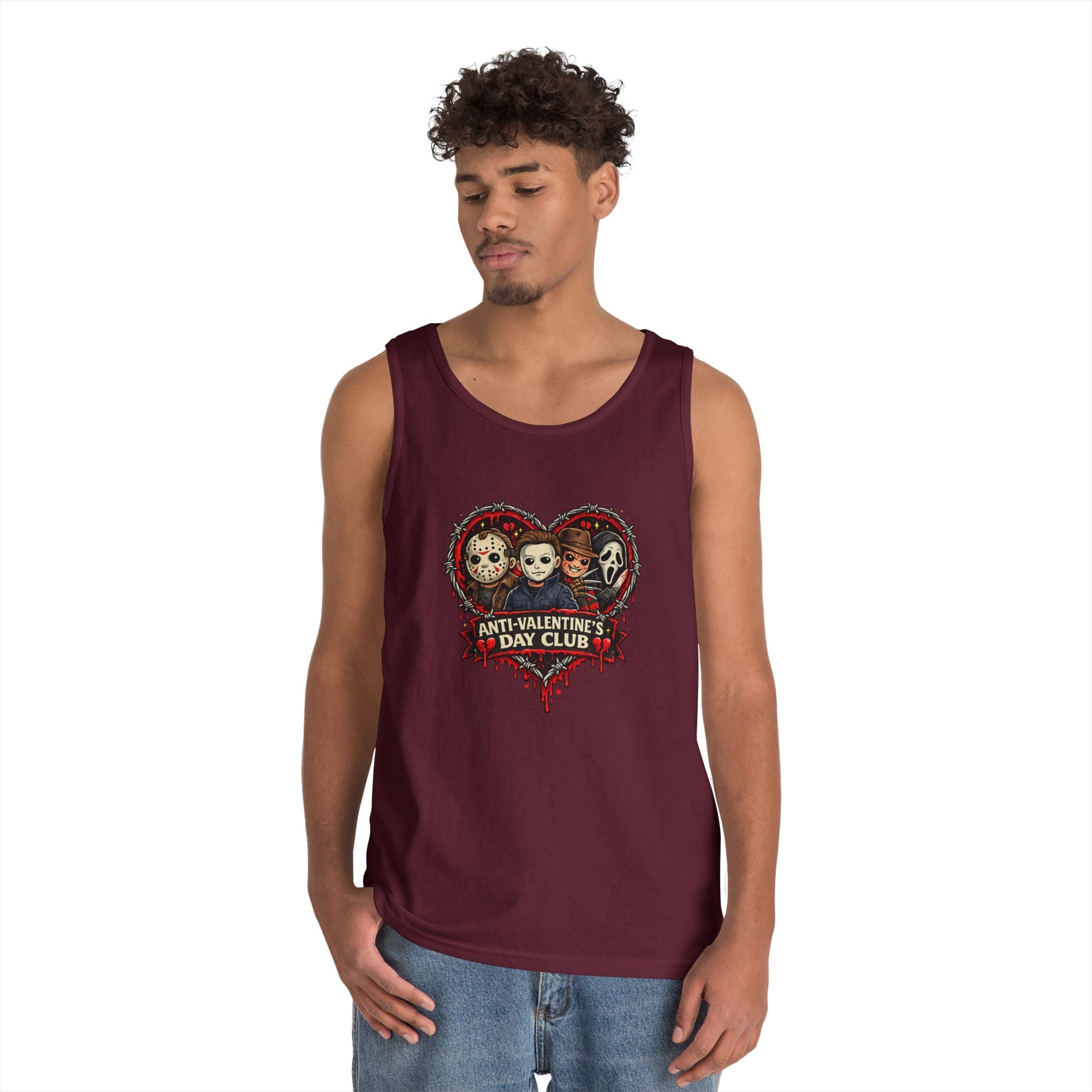 Horror Classics Anti-Valentine's Unisex Heavy Cotton Tank Top