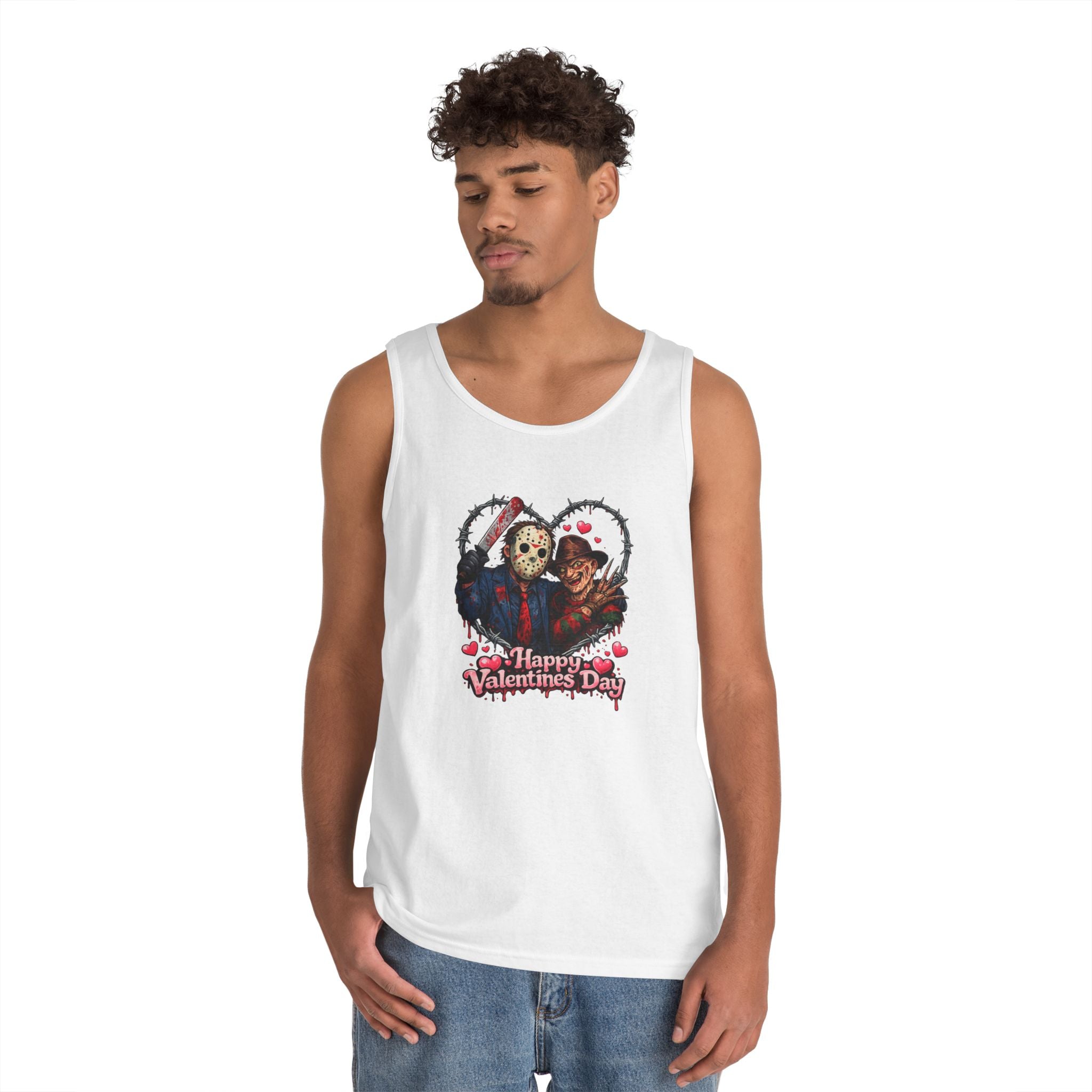 Horror Movie Classic Valentine's Unisex Heavy Cotton Tank Top
