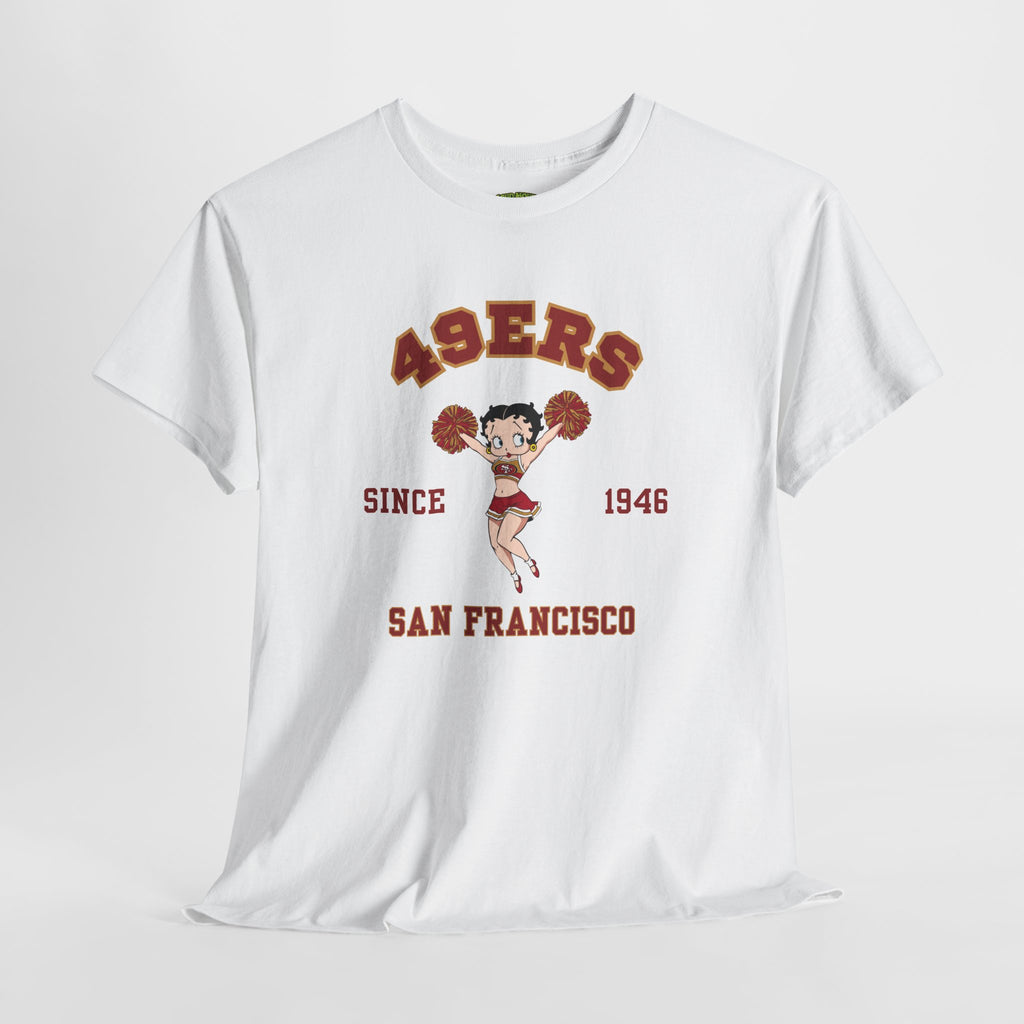 49ers Cheerleader Tee — San Francisco Since 1946 Vintage Football Shirt