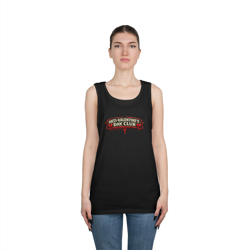 Anti-Valentine's Day Club Unisex Heavy Cotton Tank Top