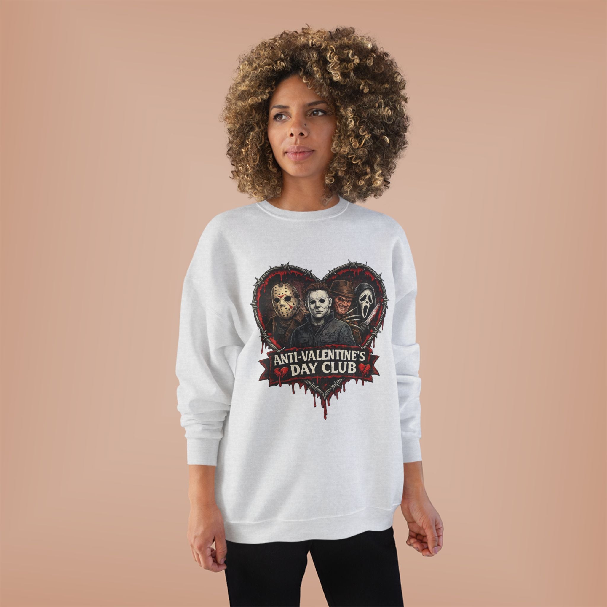Horror Anti-Valentine's Unisex EcoSmart® Crewneck Sweatshirt
