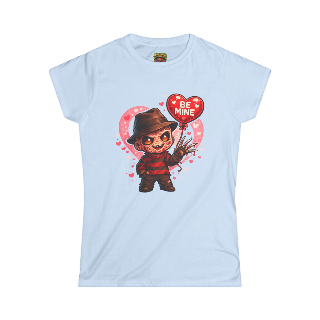 Valentine's Freddy Krueger Tee – 'Be Mine' Horror Heart Women's Shirt
