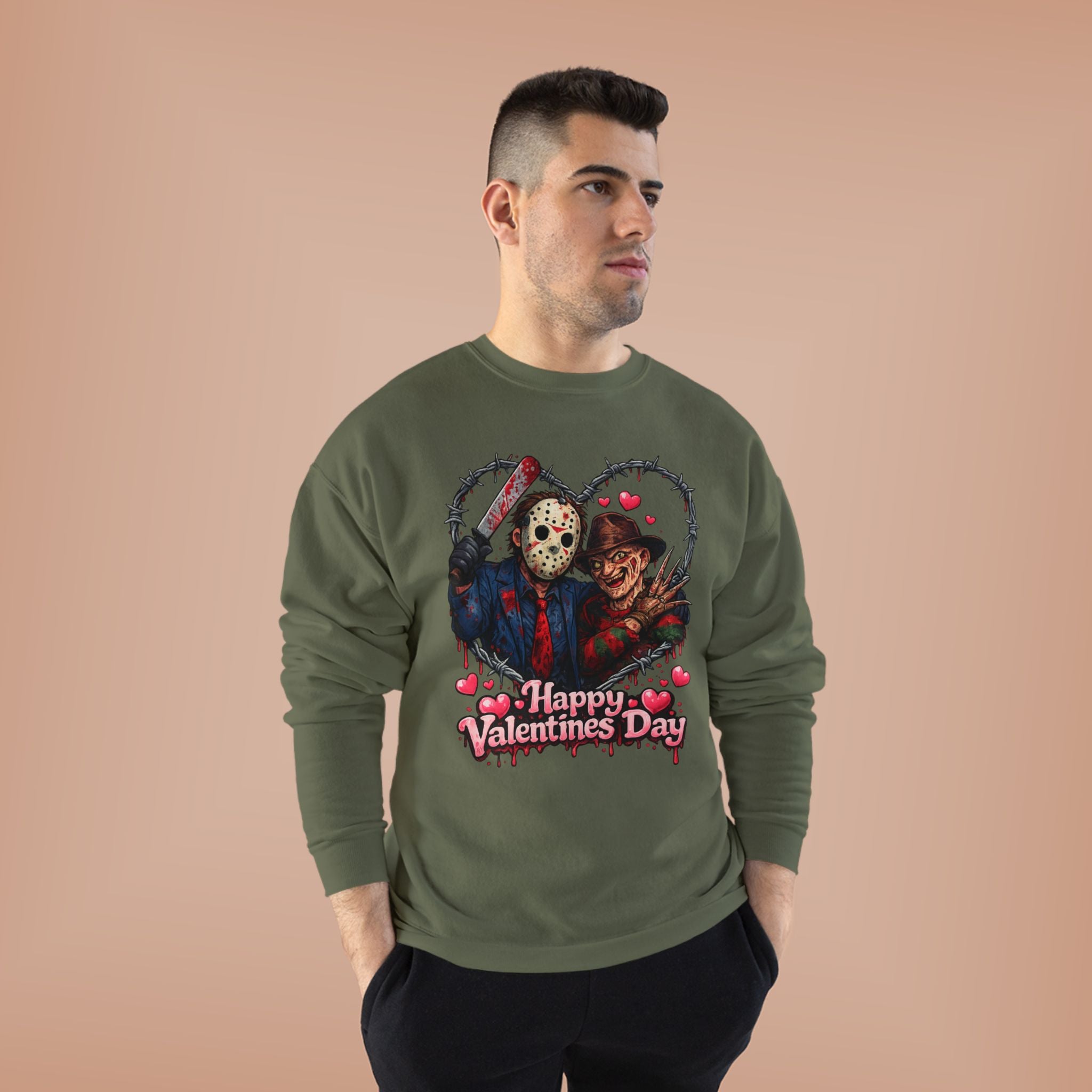Horror Classic Valentine's Day Unisex EcoSmart® Crewneck Sweatshirt