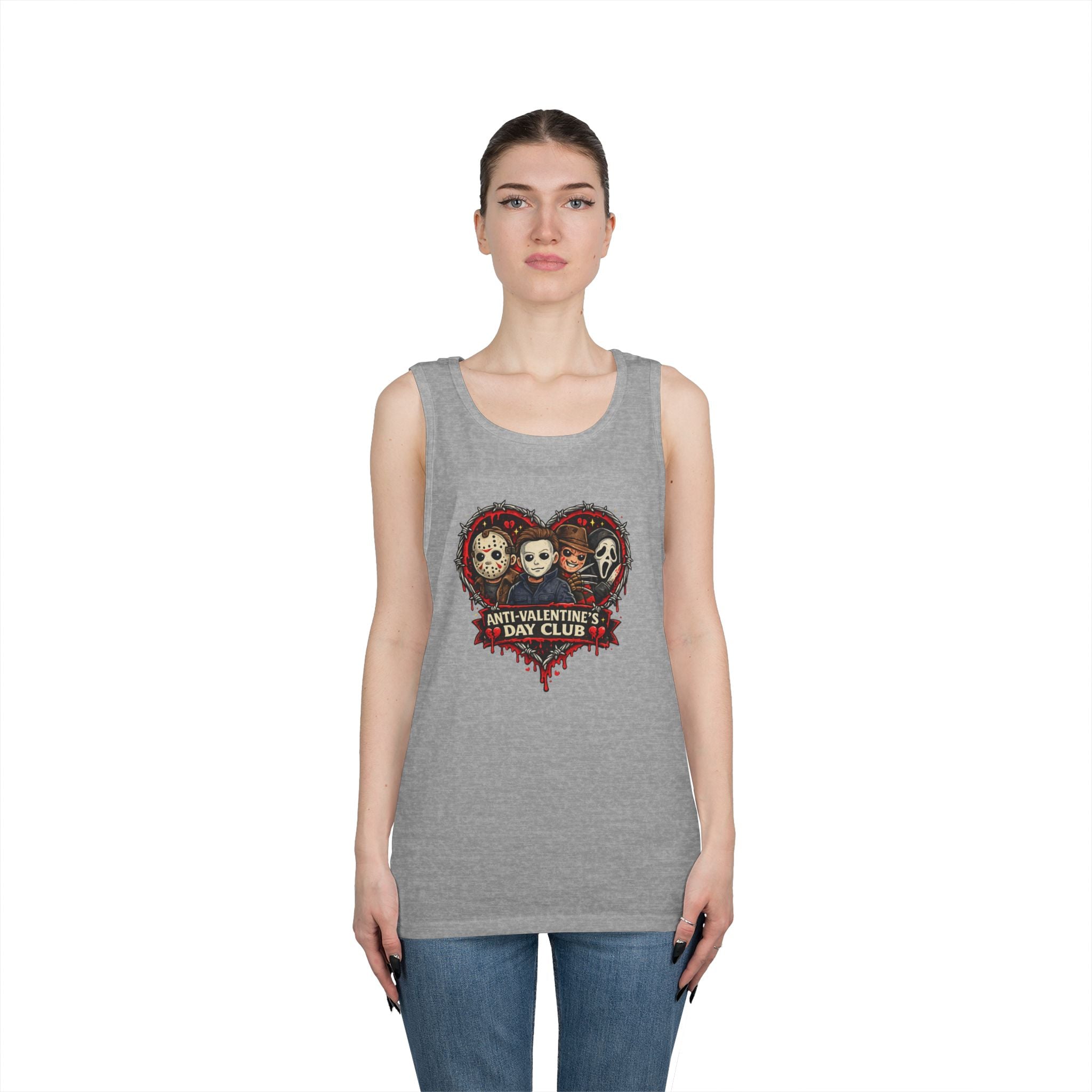 Horror Classics Anti-Valentine's Unisex Heavy Cotton Tank Top