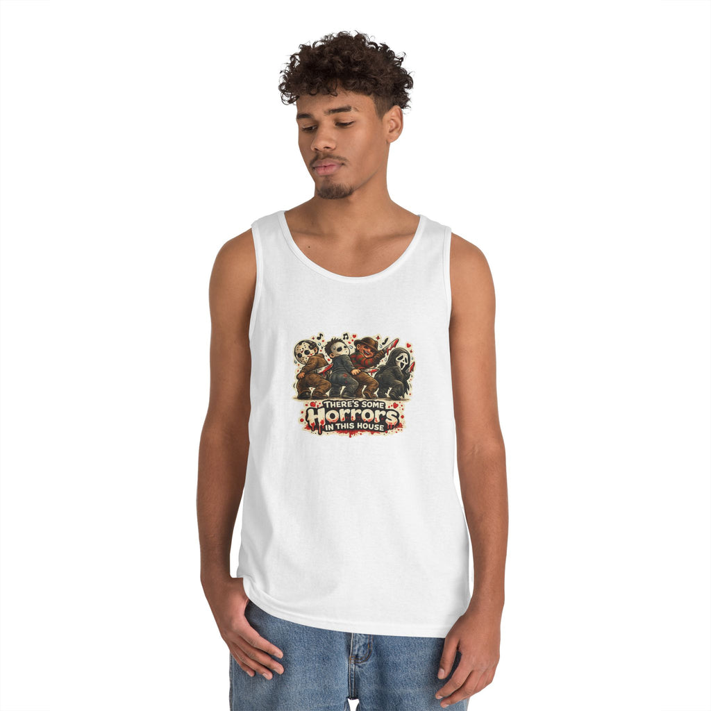 Horrors in this house Unisex Heavy Cotton Tank Top