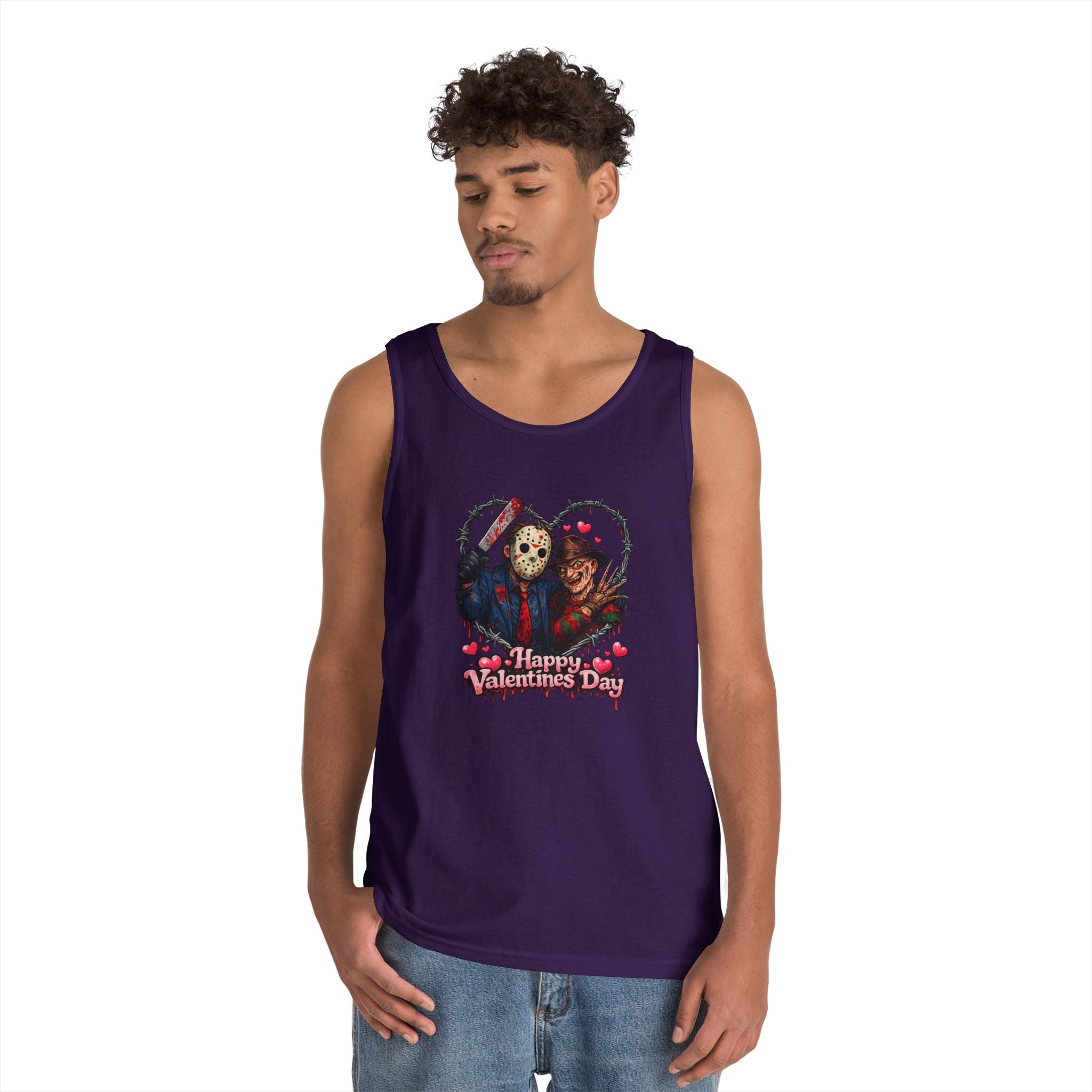 Horror Movie Classic Valentine's Unisex Heavy Cotton Tank Top