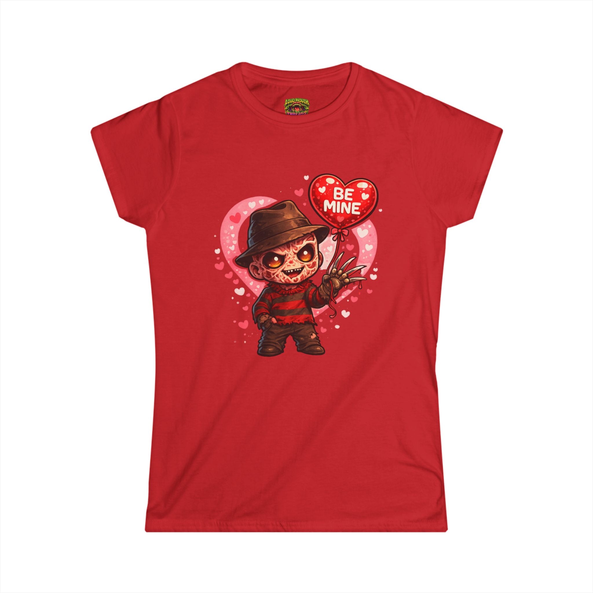 Valentine's Freddy Krueger Tee – 'Be Mine' Horror Heart Women's Shirt