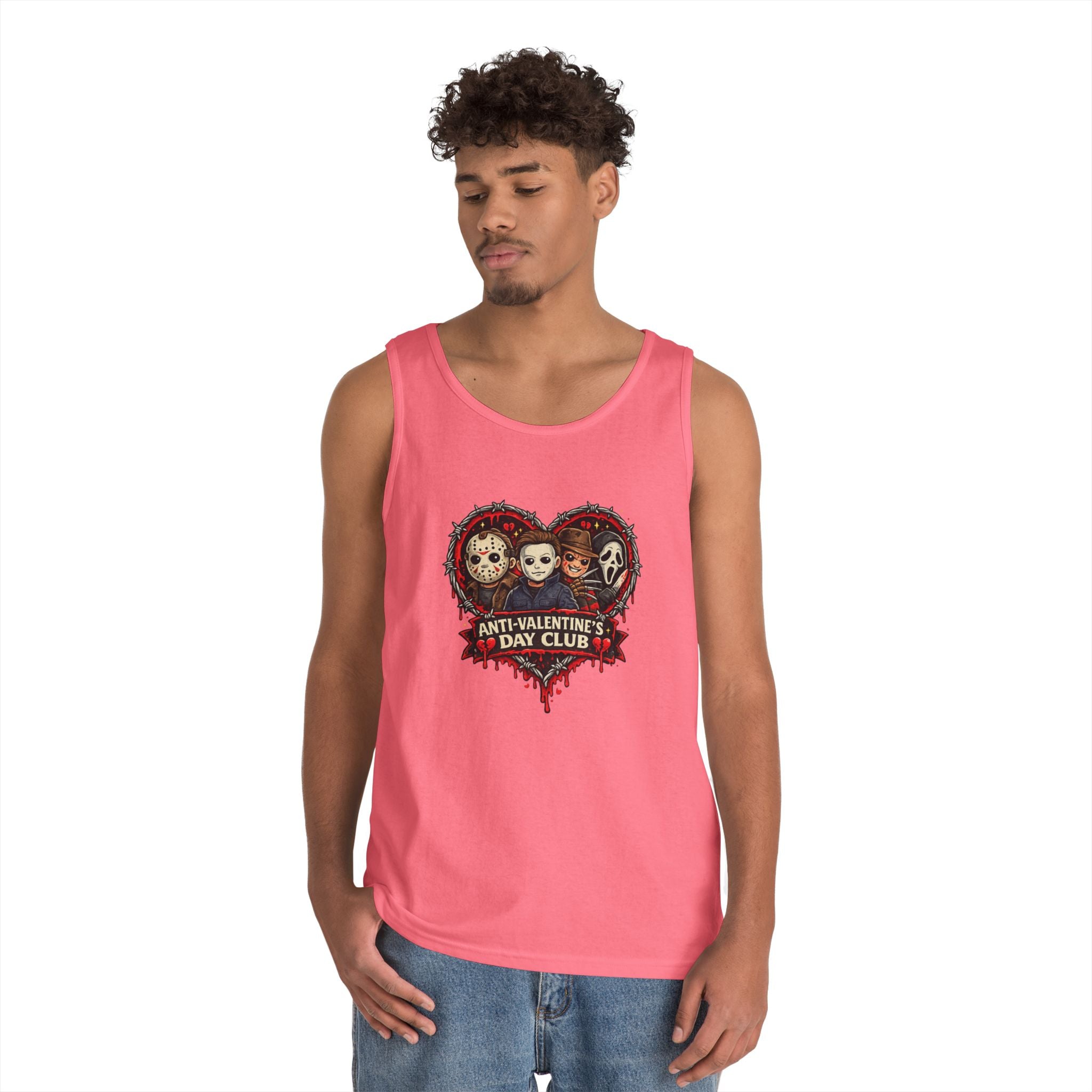 Horror Classics Anti-Valentine's Unisex Heavy Cotton Tank Top