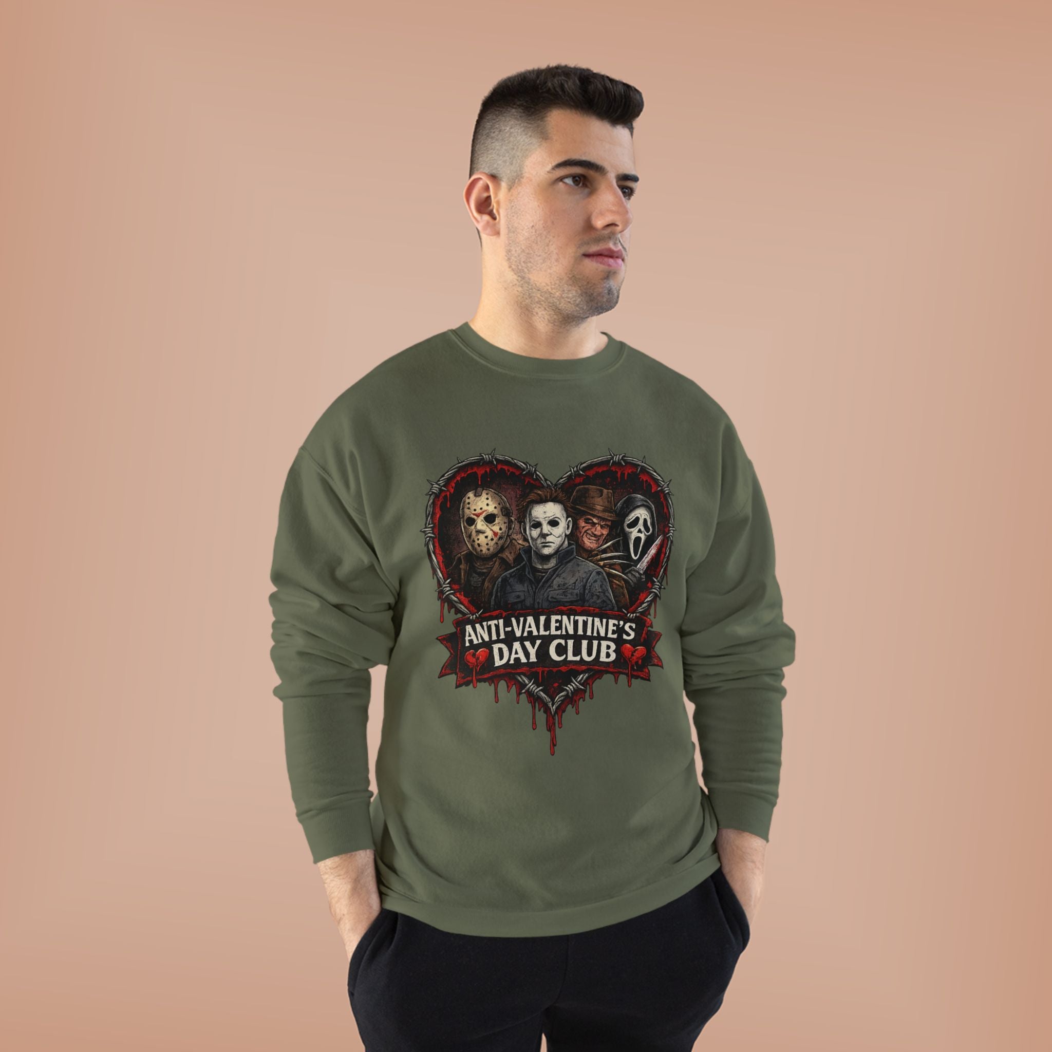 Horror Anti-Valentine's Unisex EcoSmart® Crewneck Sweatshirt