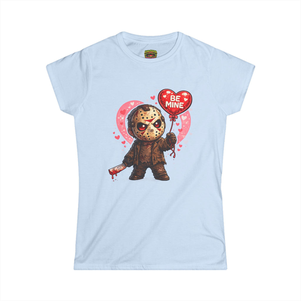 Jason Mask Valentine Tee — 'Be Mine' Horror Romance Graphic Shirt