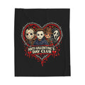 Anti-Valentine's Day Club Plush Blanket — Horror Icons Jason, Michael, Freddy & Ghostface