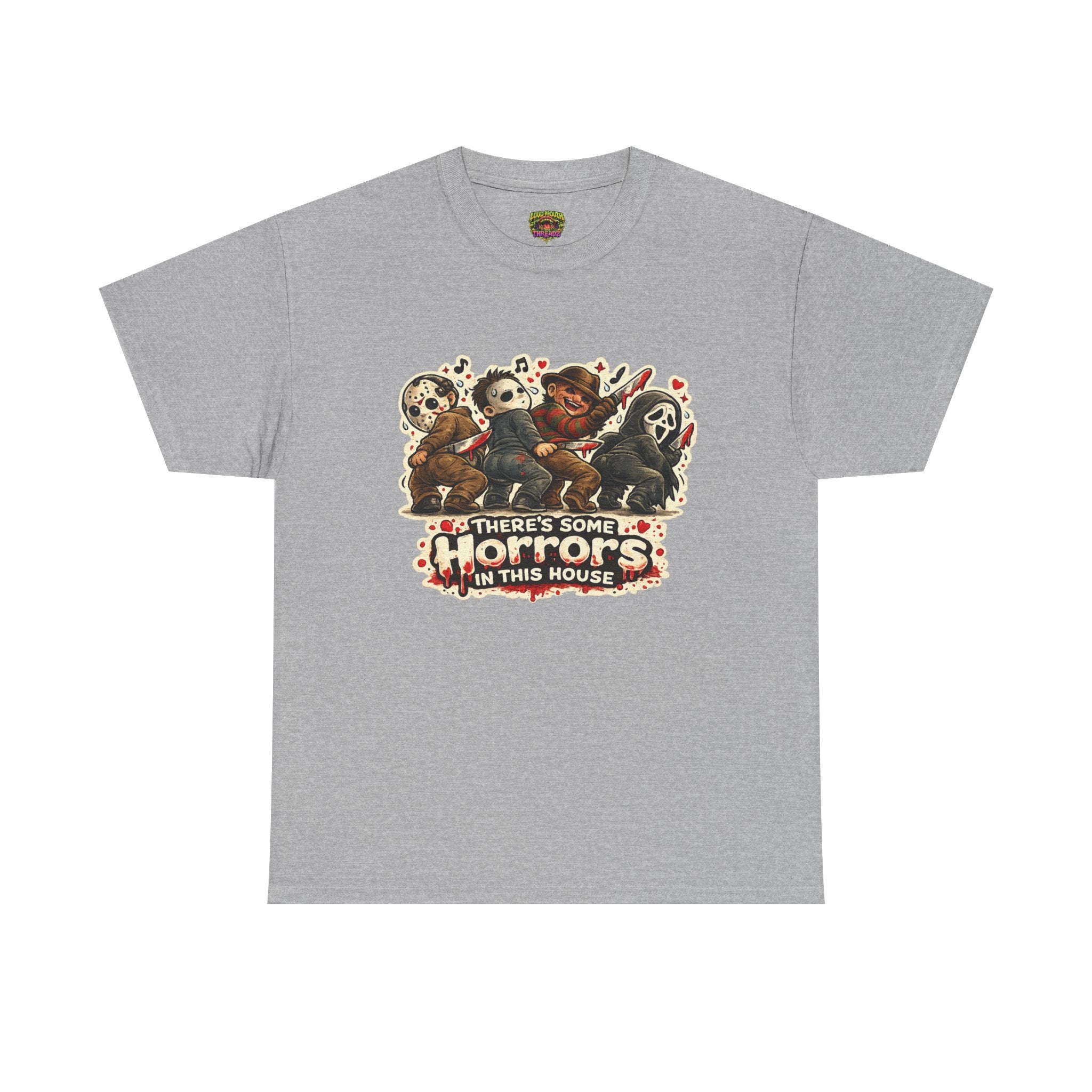 Horror Movie Icon Tee — "There's Some Horrors in This House" Graphic T-Shirt