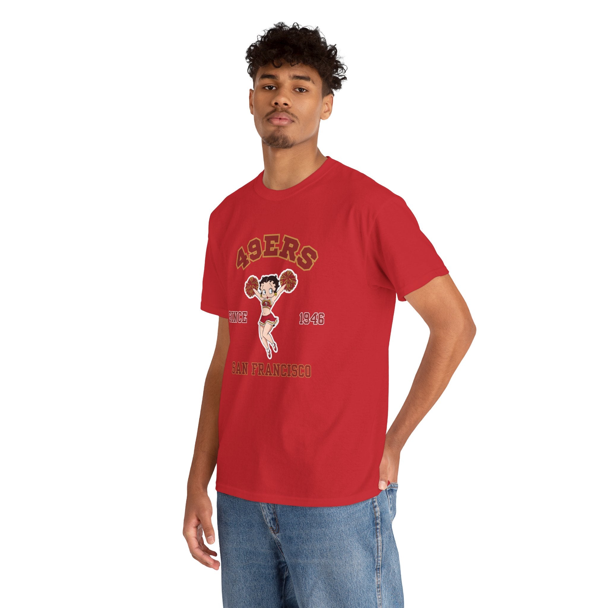 49ers Cheerleader Tee — San Francisco Since 1946 Vintage Football Shirt