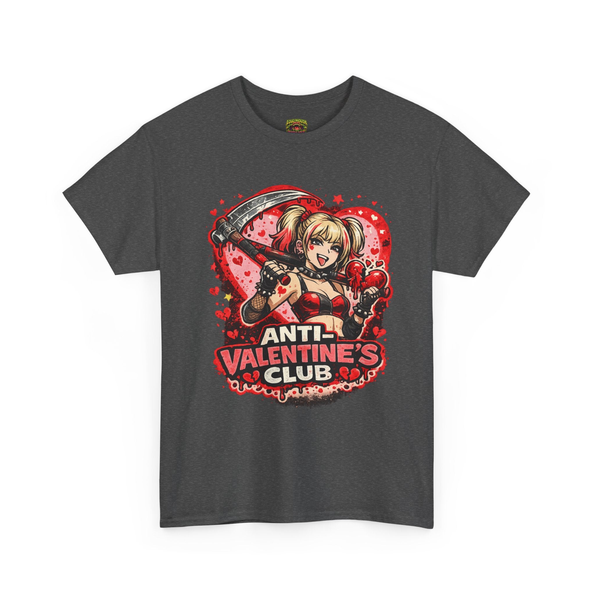Anti-Valentine's Club Tee — Edgy Gothic Valentine's Day Graphic Shirt