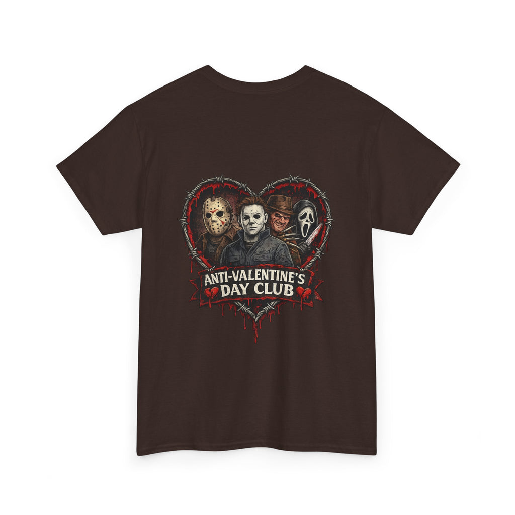 Anti-Valentine's Day Club Tee — Horror Movie Heart Graphic T-Shirt