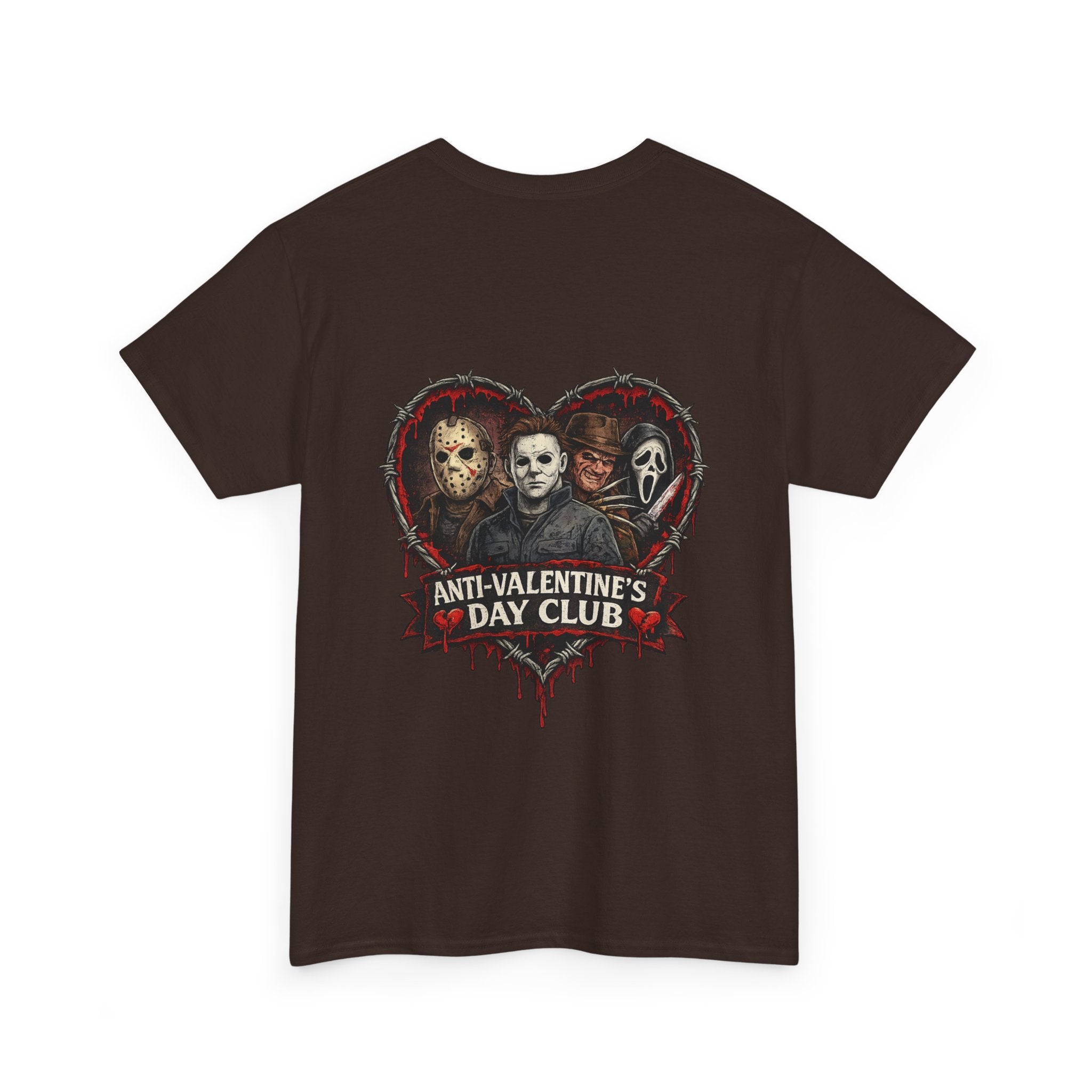 Anti-Valentine's Day Club Tee — Horror Movie Heart Graphic T-Shirt