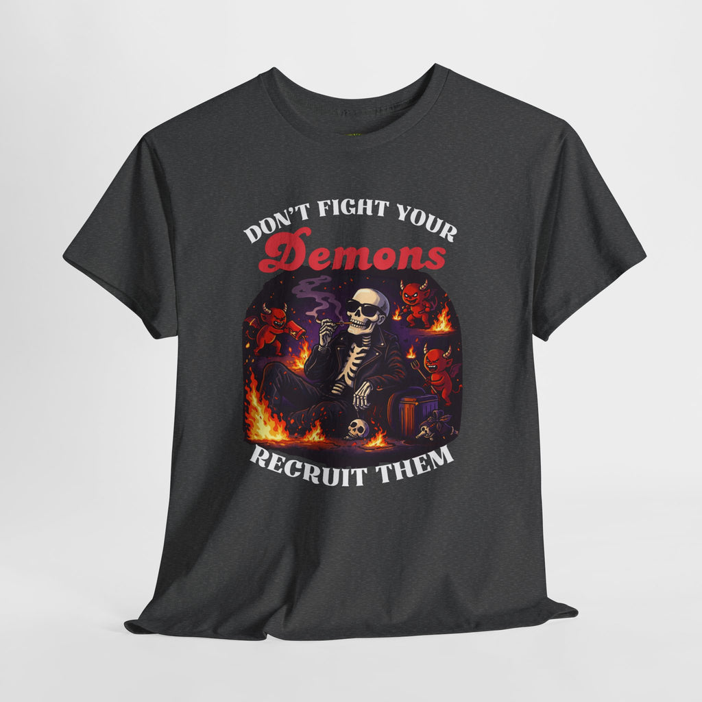 Don't Fight Your Demons Skeleton T-Shirt — Recruit Them Graphic Tee