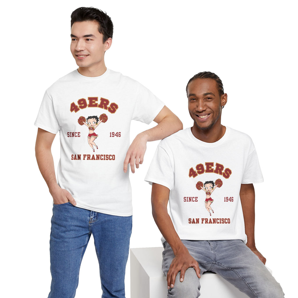 49ers Cheerleader Tee — San Francisco Since 1946 Vintage Football Shirt