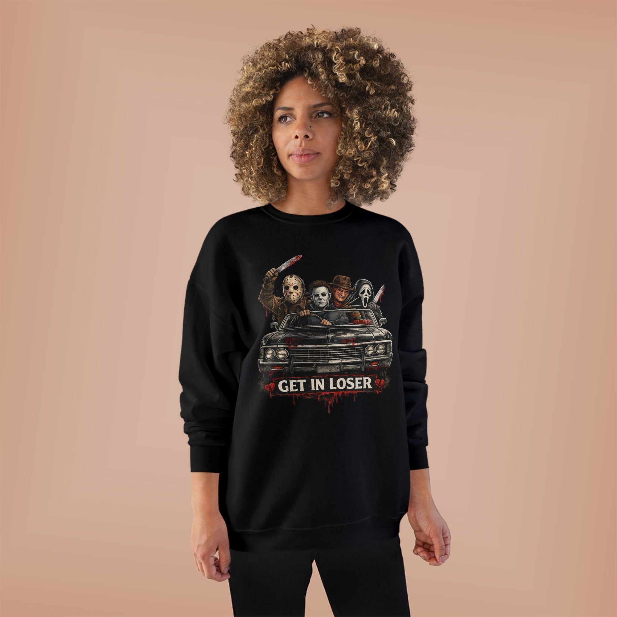 "Get in Loser" Horror Classic Unisex EcoSmart® Crewneck Sweatshirt