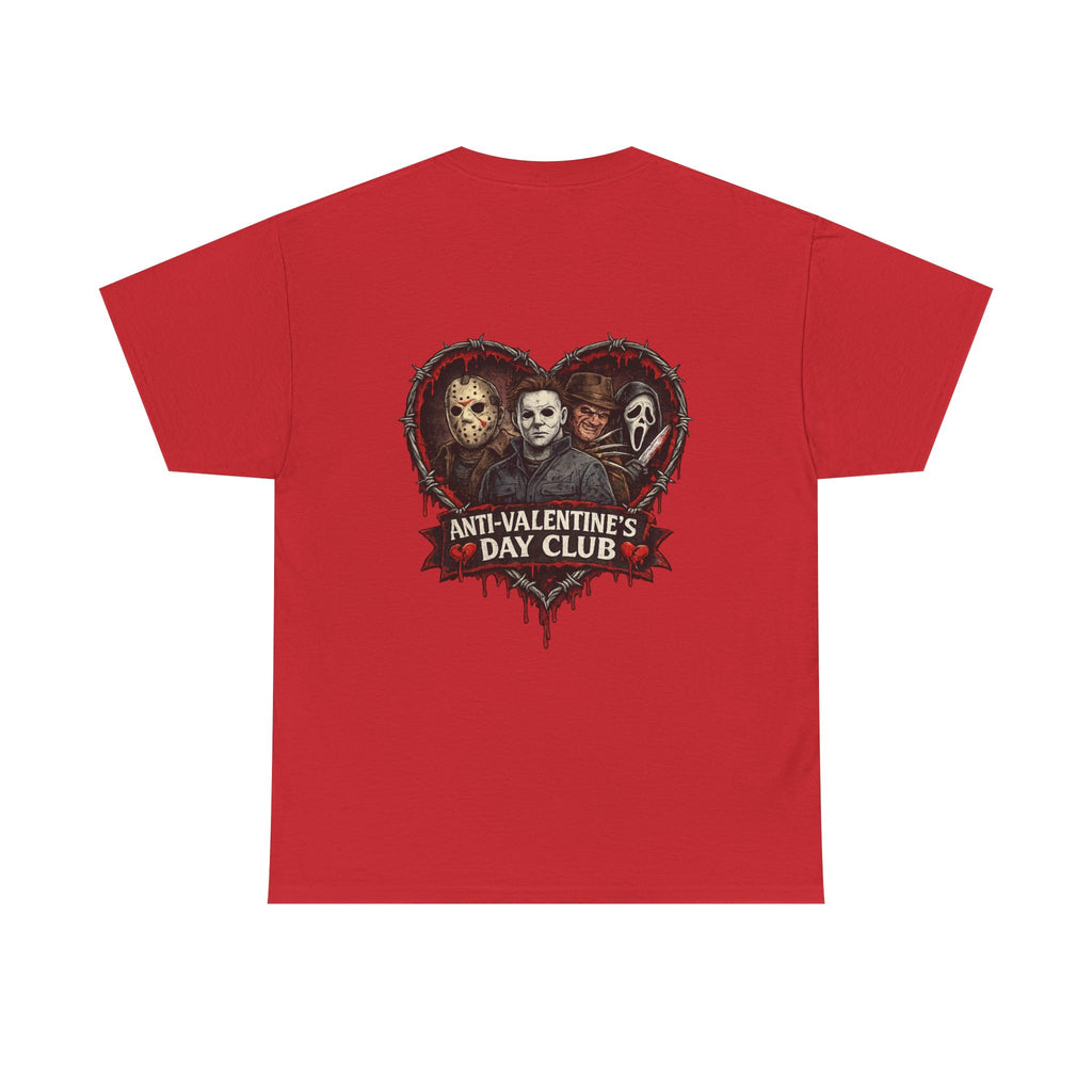 Anti-Valentine's Day Club Tee — Horror Movie Heart Graphic T-Shirt