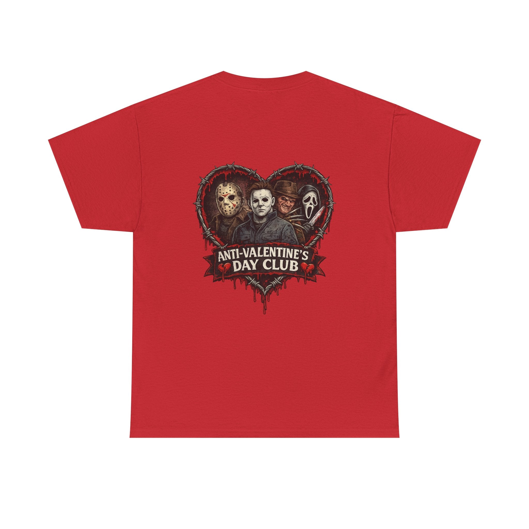 Anti-Valentine's Day Club Tee — Horror Movie Heart Graphic T-Shirt