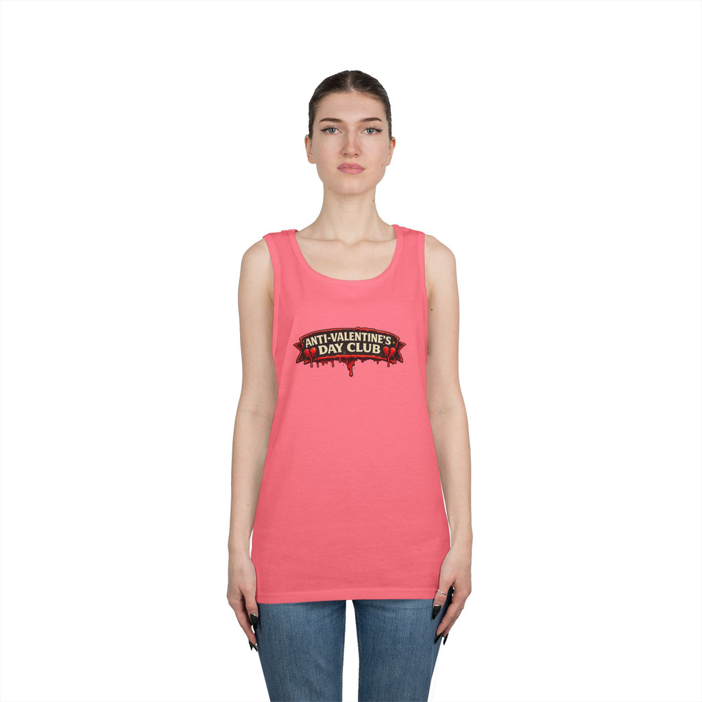 Anti-Valentine's Day Club Unisex Heavy Cotton Tank Top