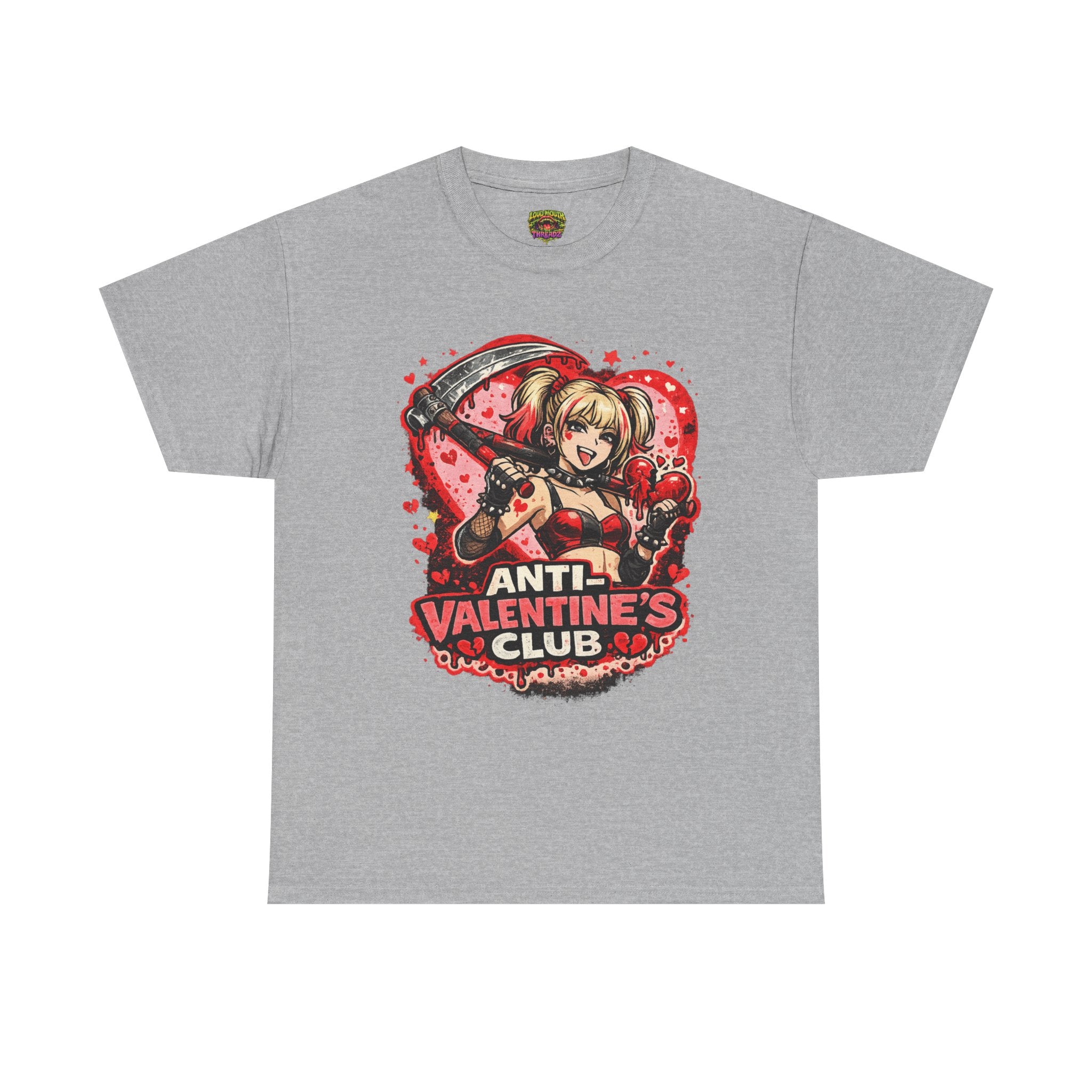 Anti-Valentine's Club Tee — Edgy Gothic Valentine's Day Graphic Shirt