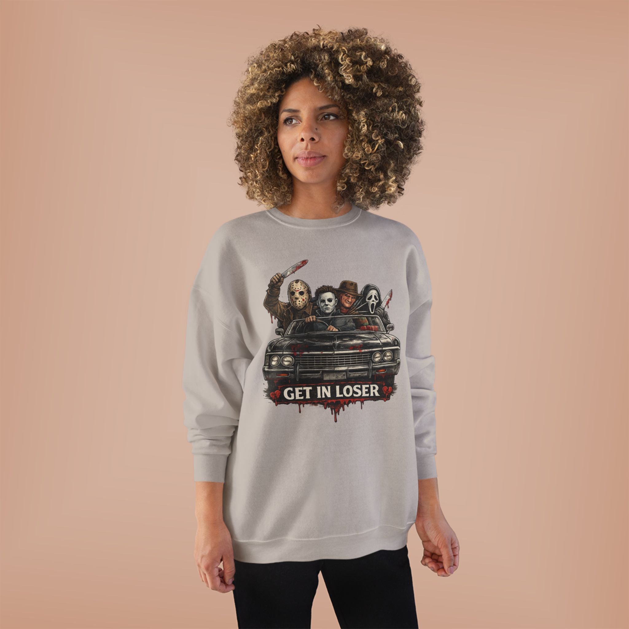 "Get in Loser" Horror Classic Unisex EcoSmart® Crewneck Sweatshirt