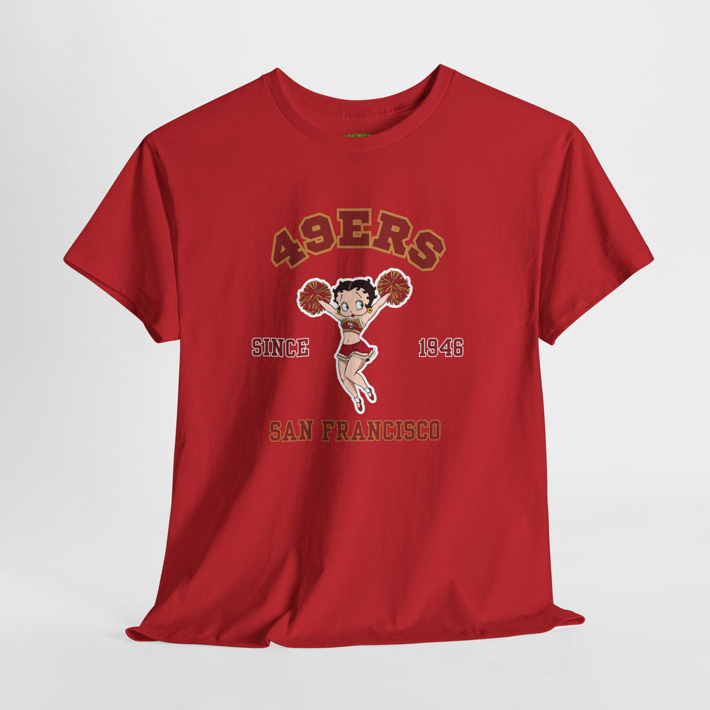 49ers Cheerleader Tee — San Francisco Since 1946 Vintage Football Shirt