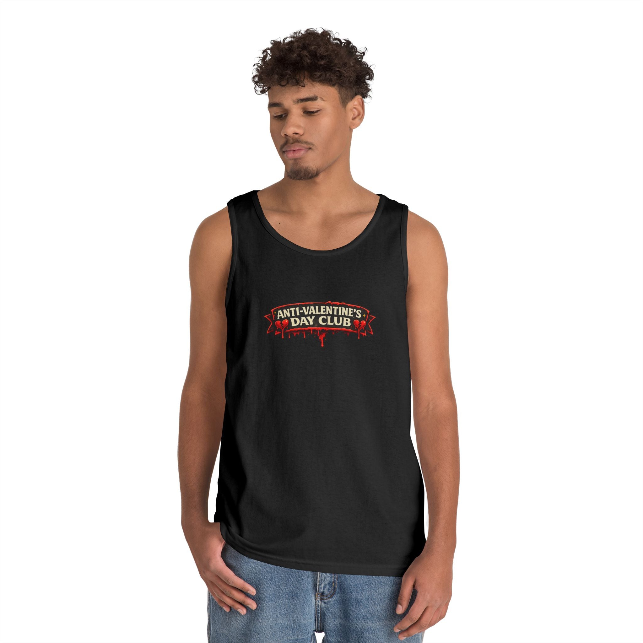 Anti-Valentine's Day Club Unisex Heavy Cotton Tank Top