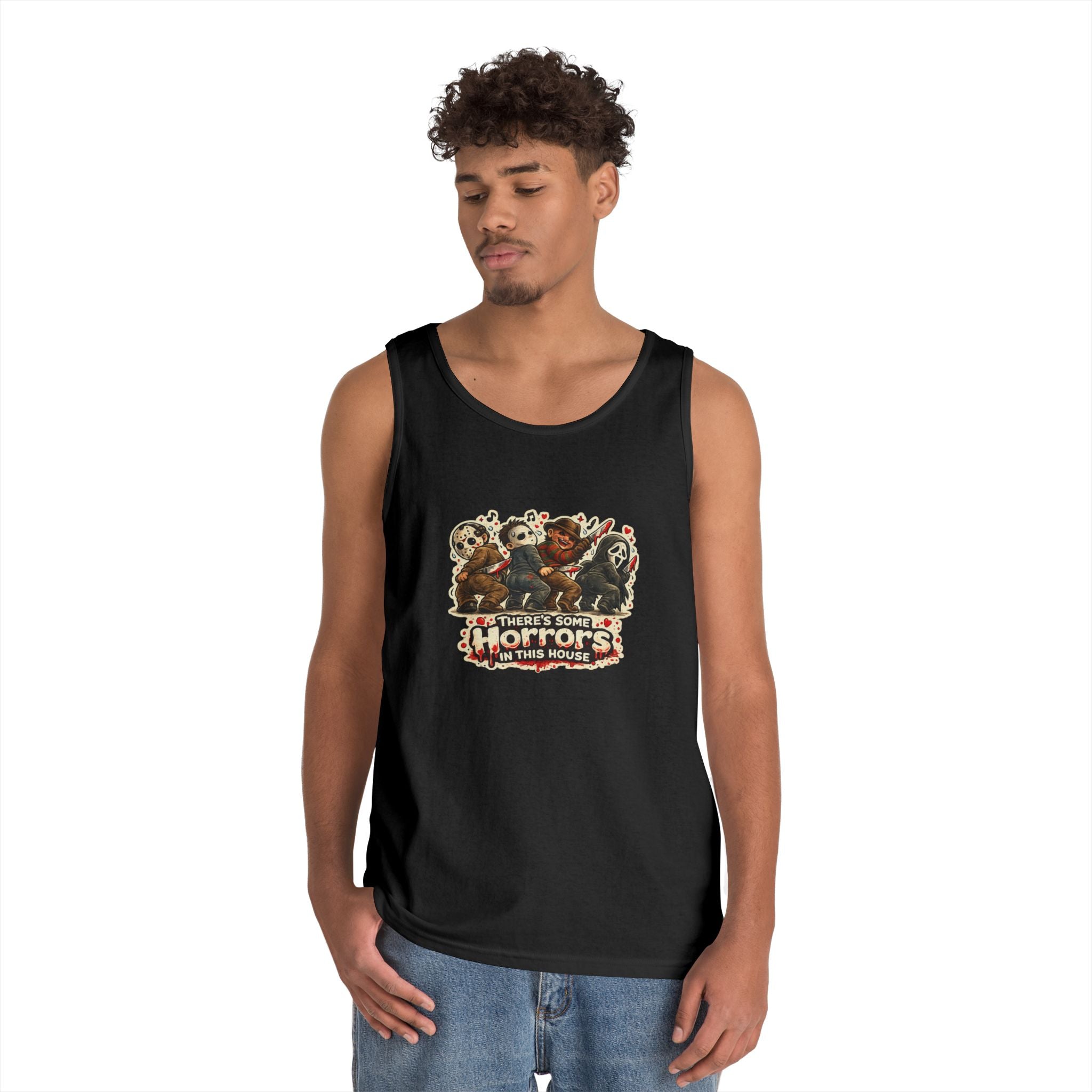 Horrors in this house Unisex Heavy Cotton Tank Top