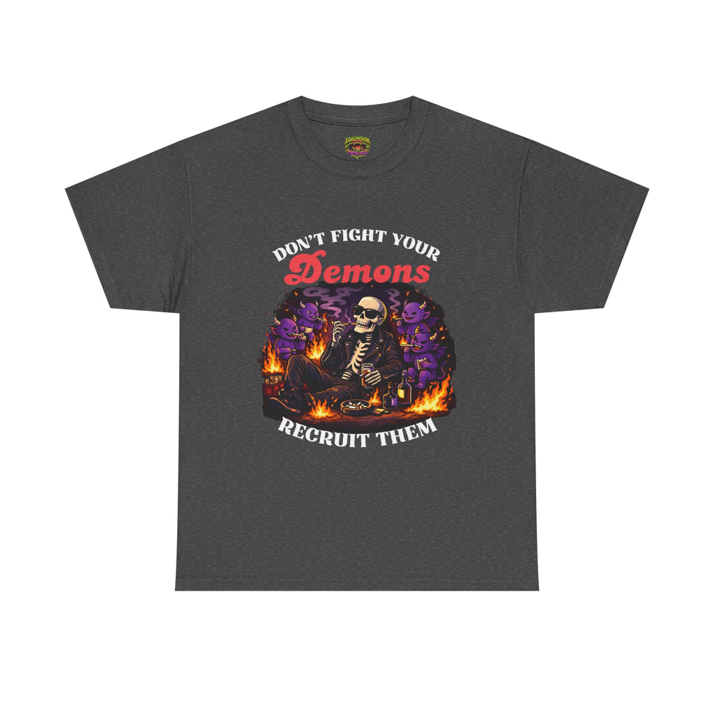 Don’t Fight Your Demons Recruit Them T-Shirt — Skull & Demons Gothic Graphic Tee