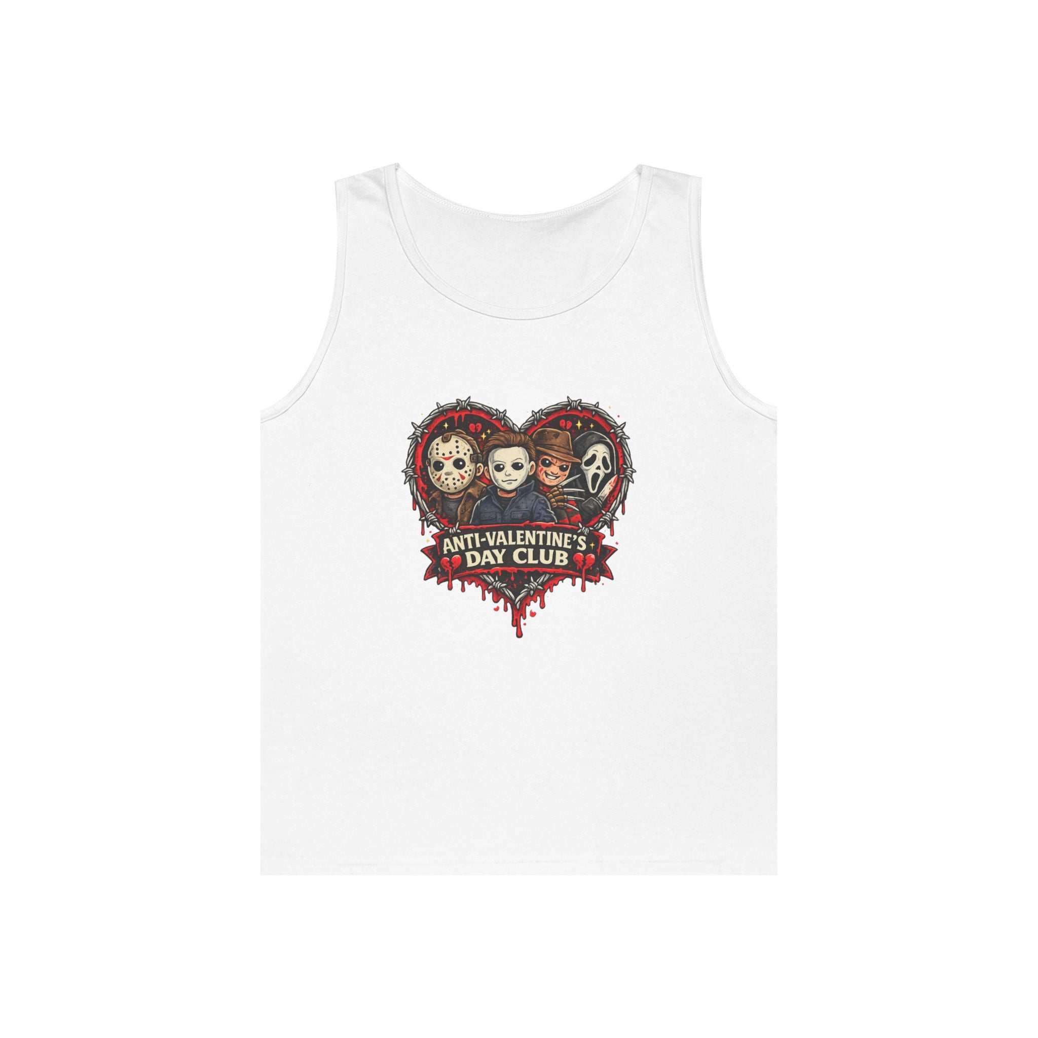 Horror Classics Anti-Valentine's Unisex Heavy Cotton Tank Top