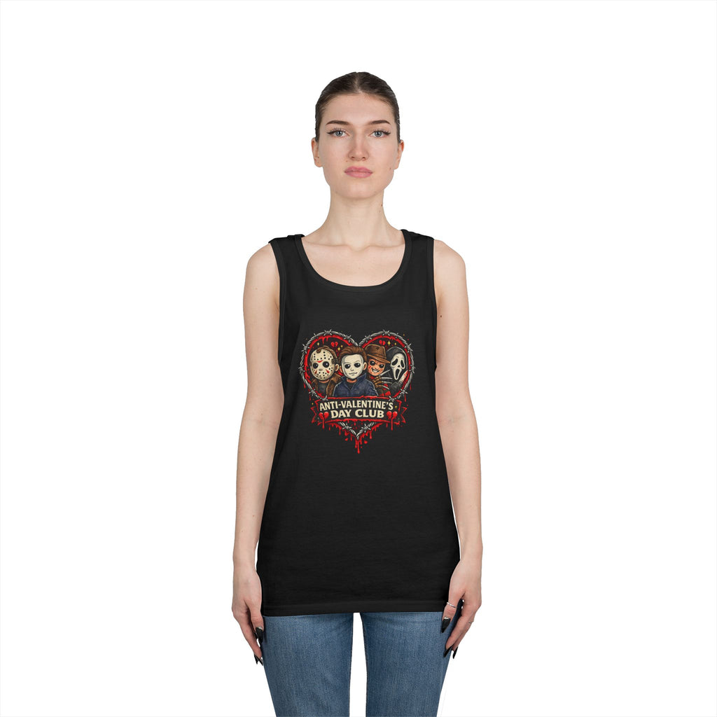 Horror Classics Anti-Valentine's Unisex Heavy Cotton Tank Top
