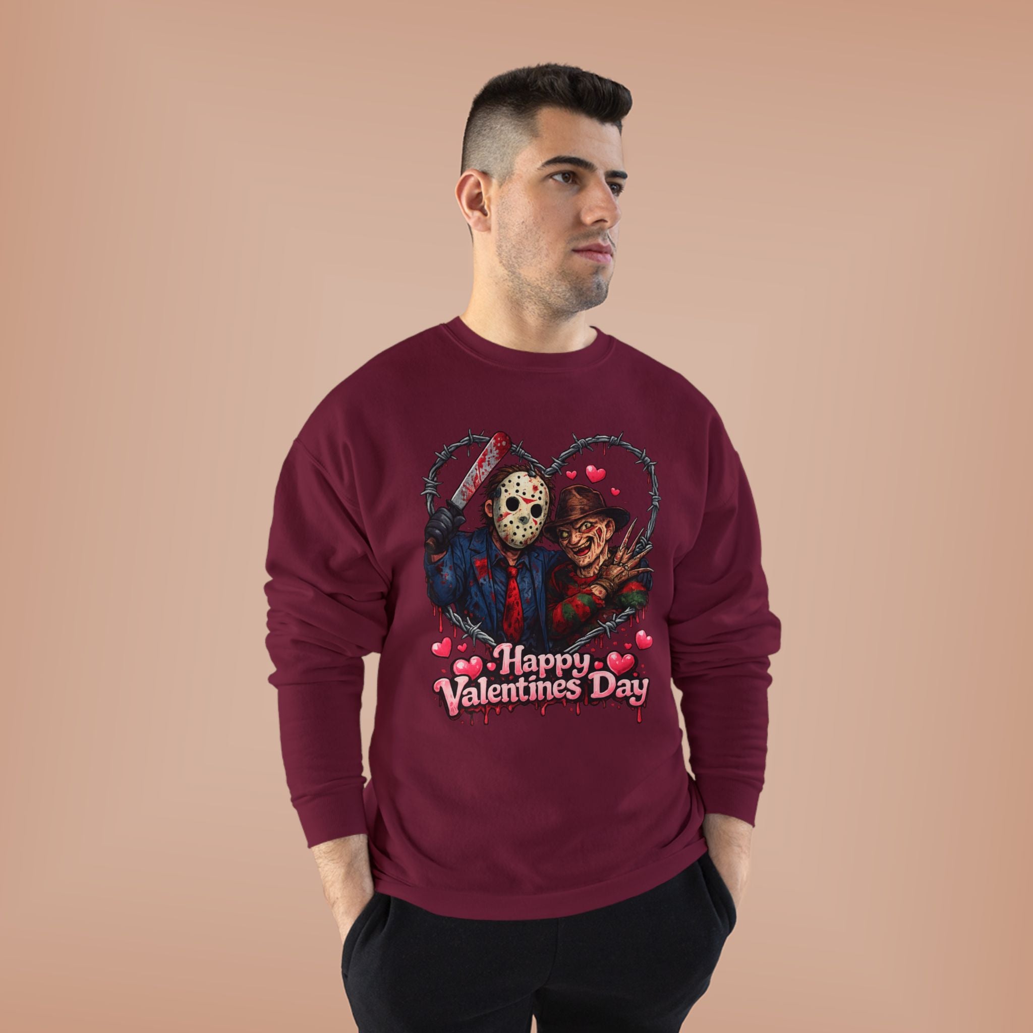 Horror Classic Valentine's Day Unisex EcoSmart® Crewneck Sweatshirt