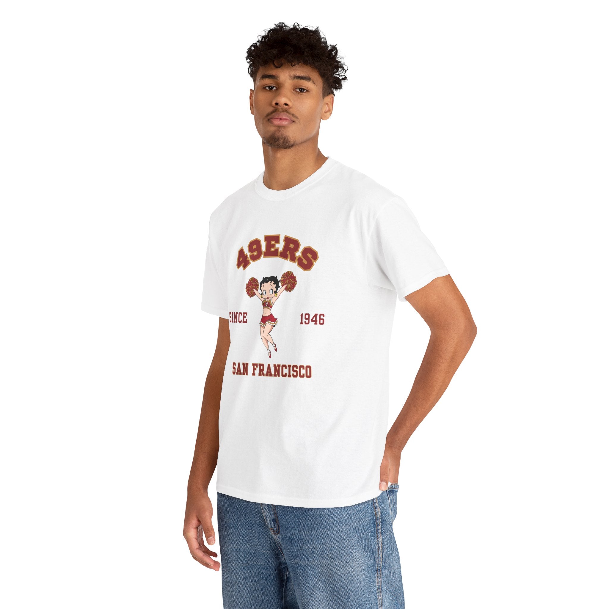 49ers Cheerleader Tee — San Francisco Since 1946 Vintage Football Shirt