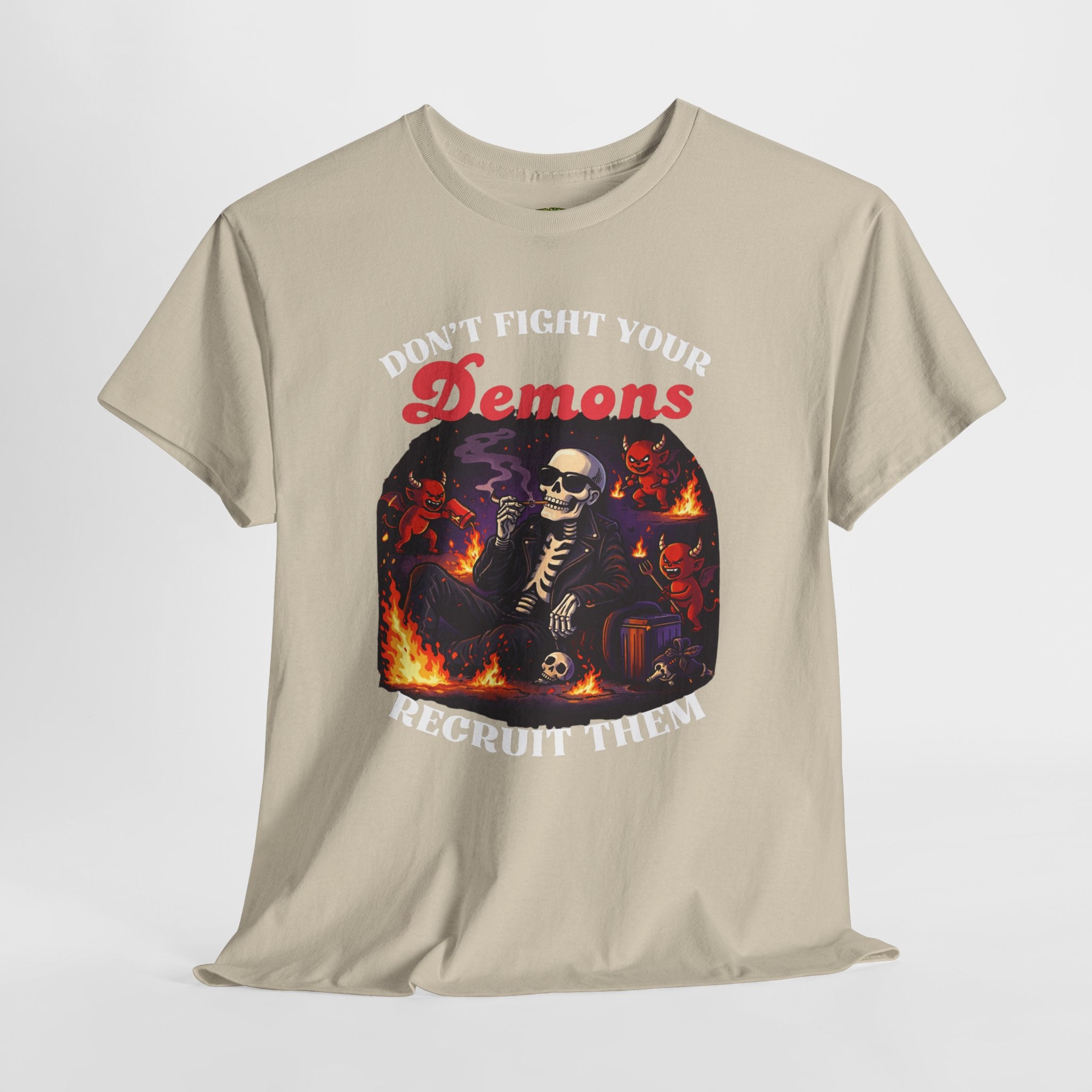 Don't Fight Your Demons Skeleton T-Shirt — Recruit Them Graphic Tee