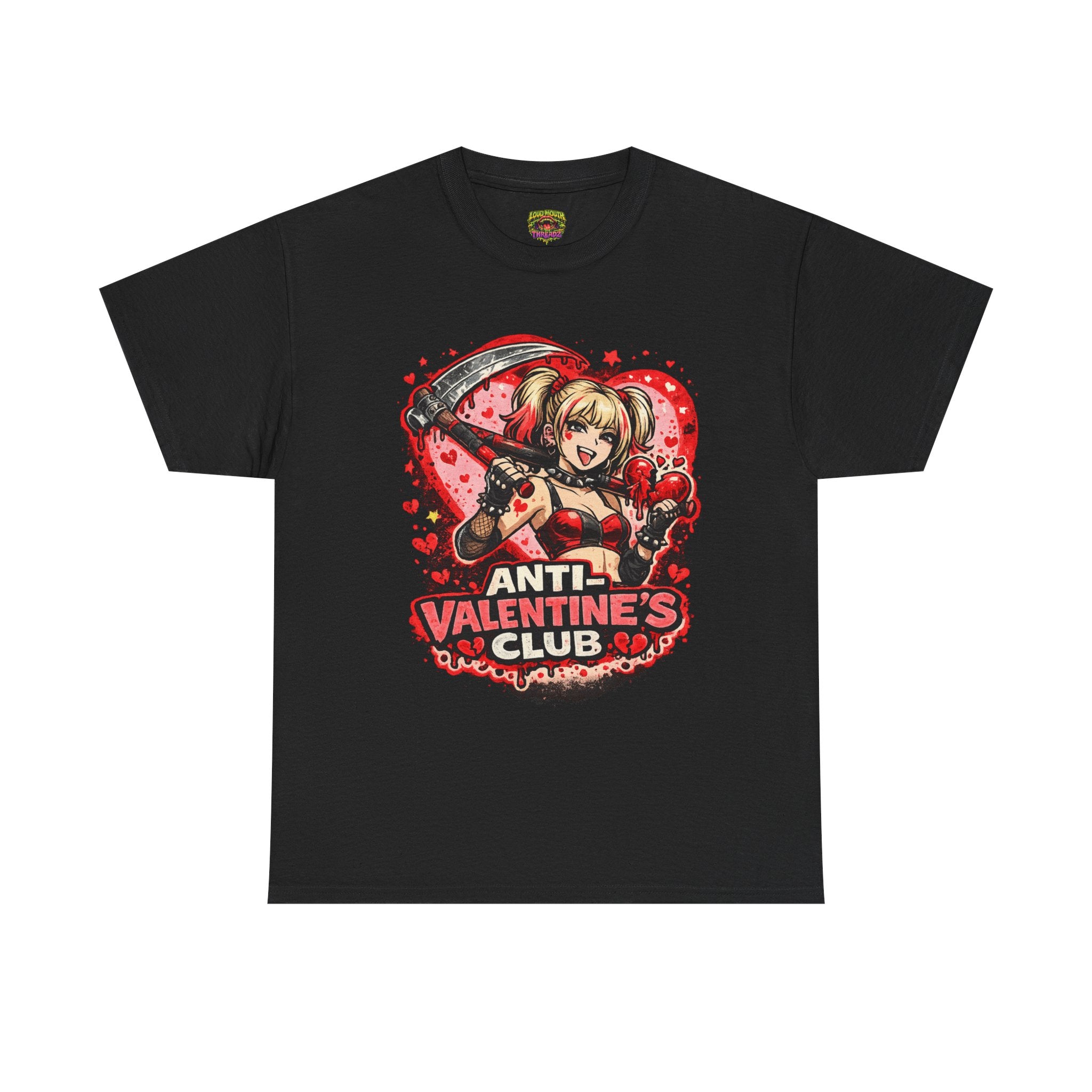 Anti-Valentine's Club Tee — Edgy Gothic Valentine's Day Graphic Shirt