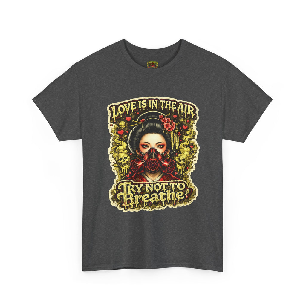 Geisha Love Gasmask Unisex Heavy Cotton Tee