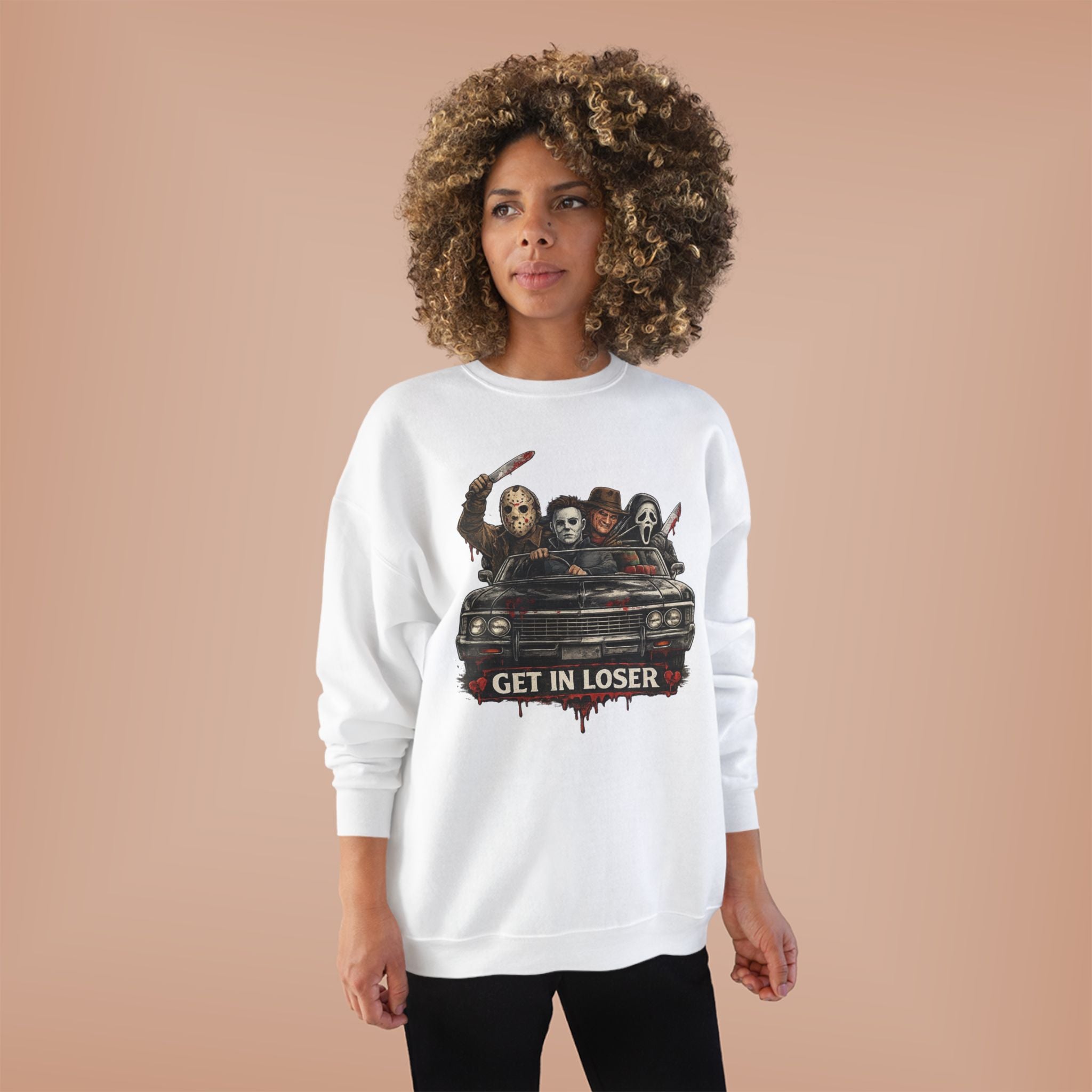 "Get in Loser" Horror Classic Unisex EcoSmart® Crewneck Sweatshirt