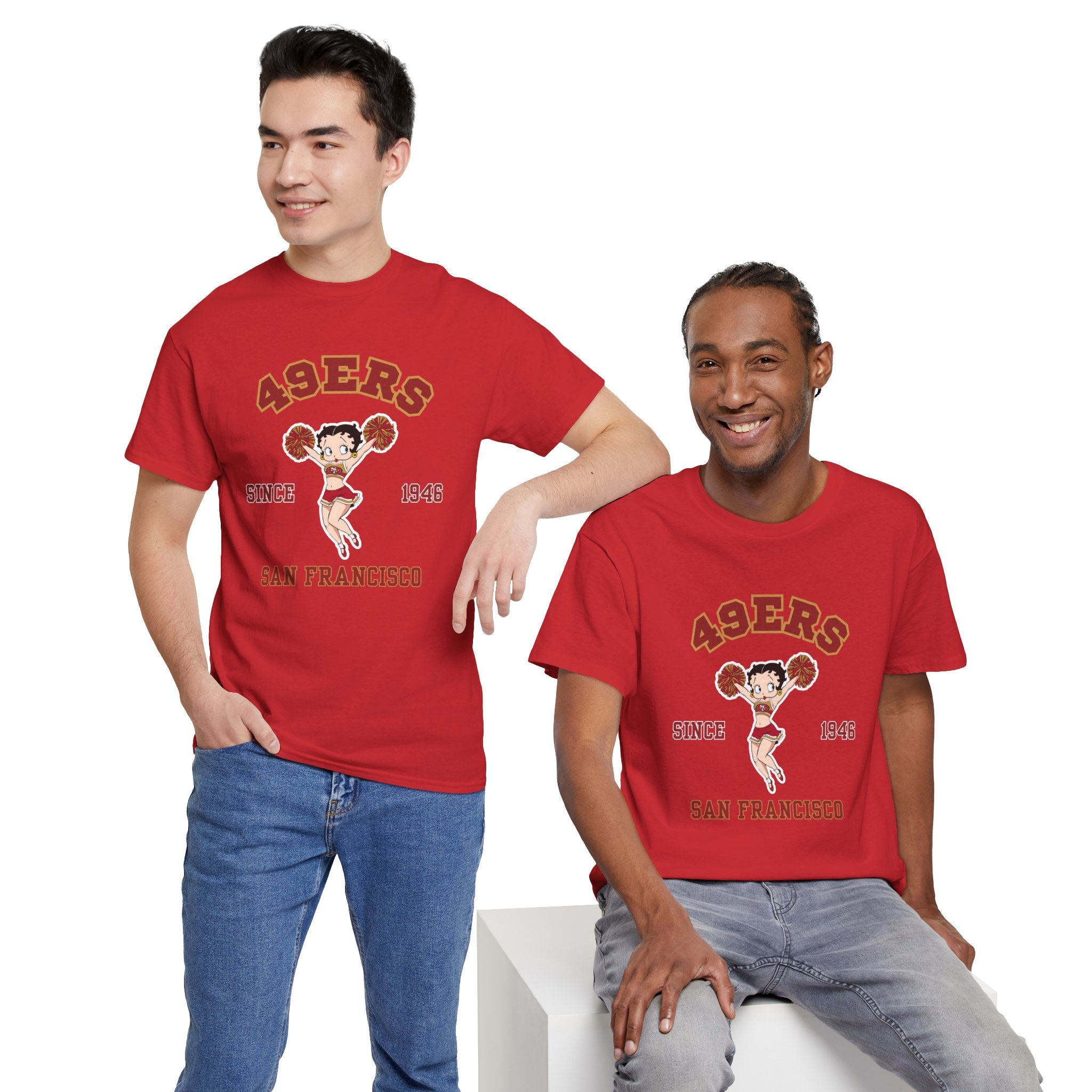 49ers Cheerleader Tee — San Francisco Since 1946 Vintage Football Shirt