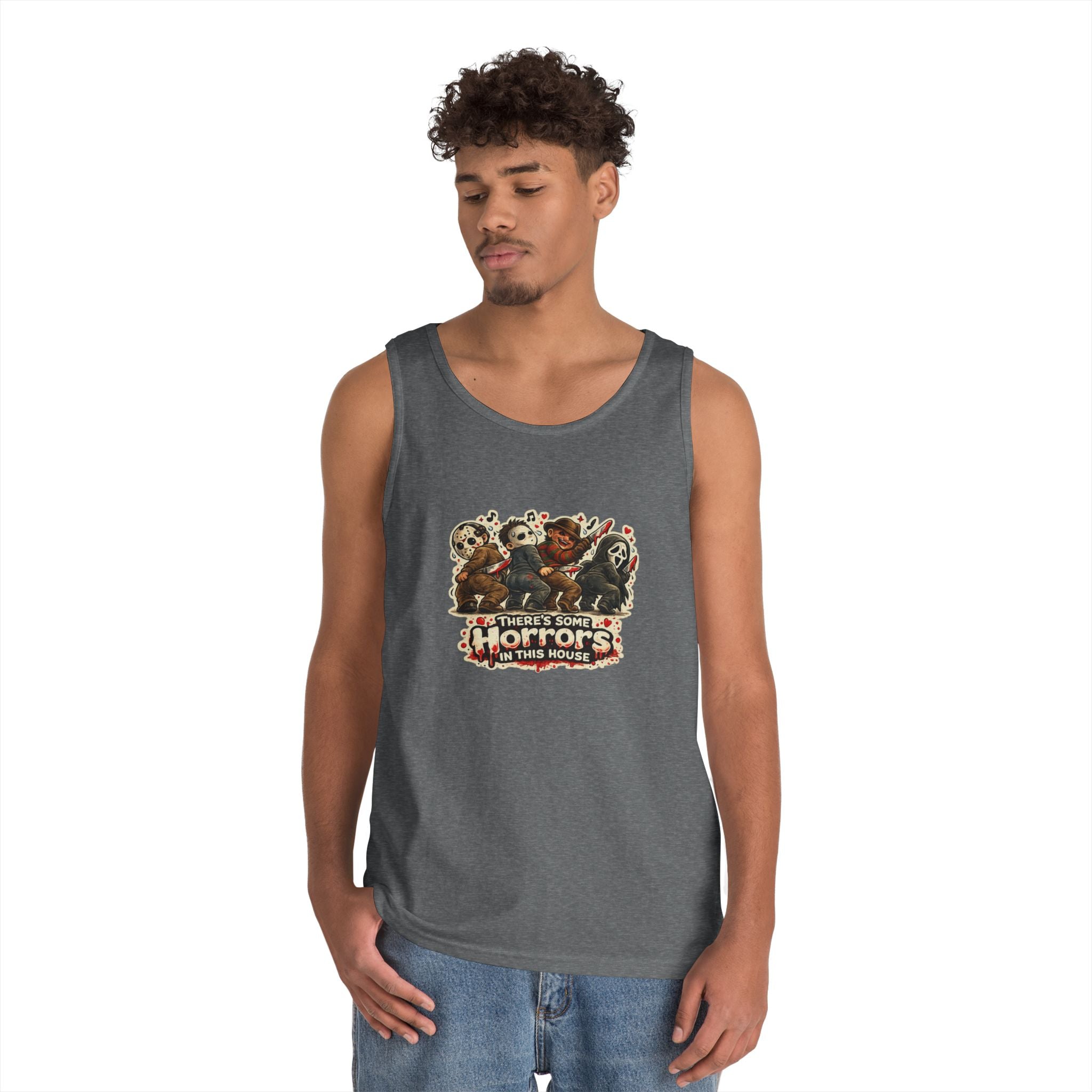 Horrors in this house Unisex Heavy Cotton Tank Top