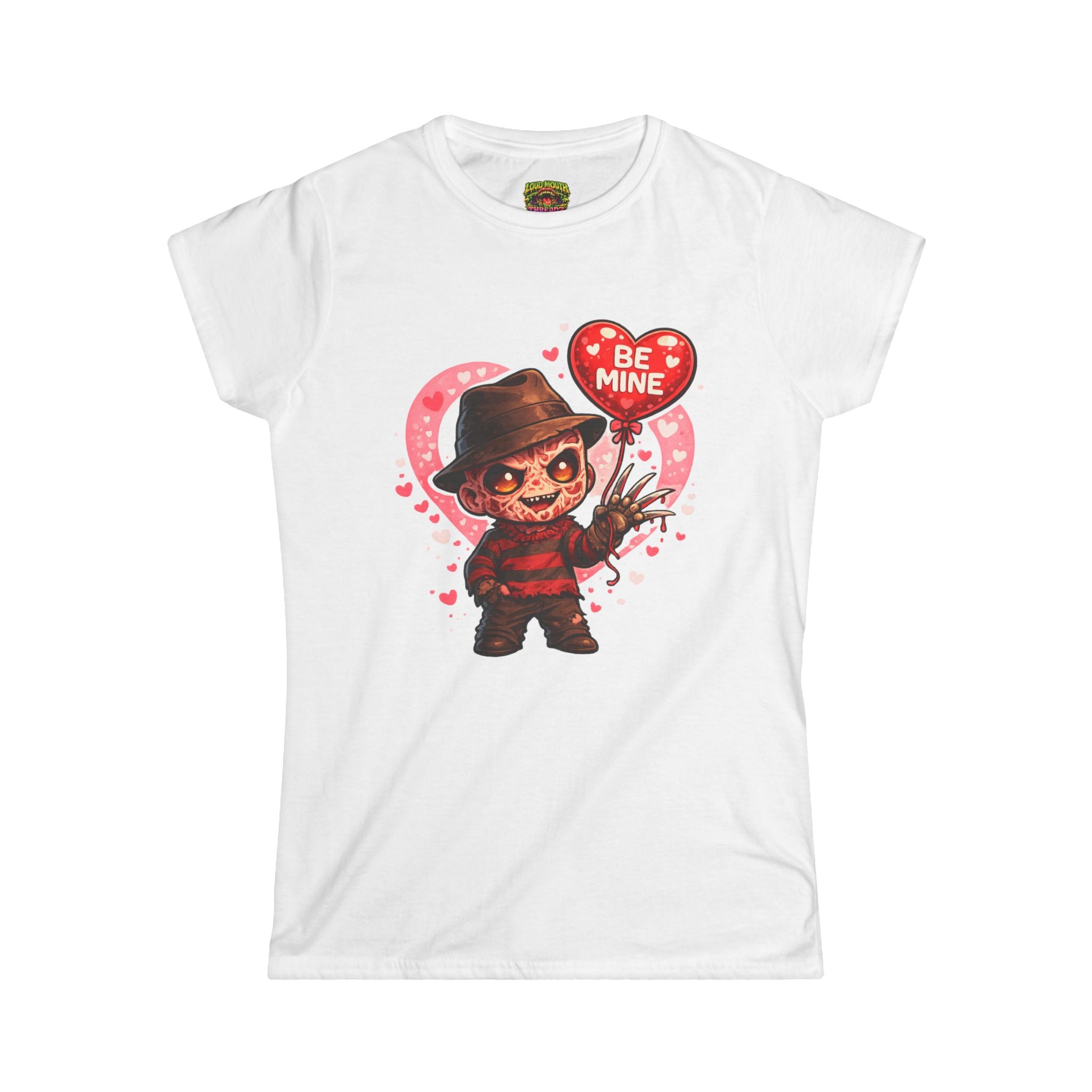 Valentine's Freddy Krueger Tee – 'Be Mine' Horror Heart Women's Shirt