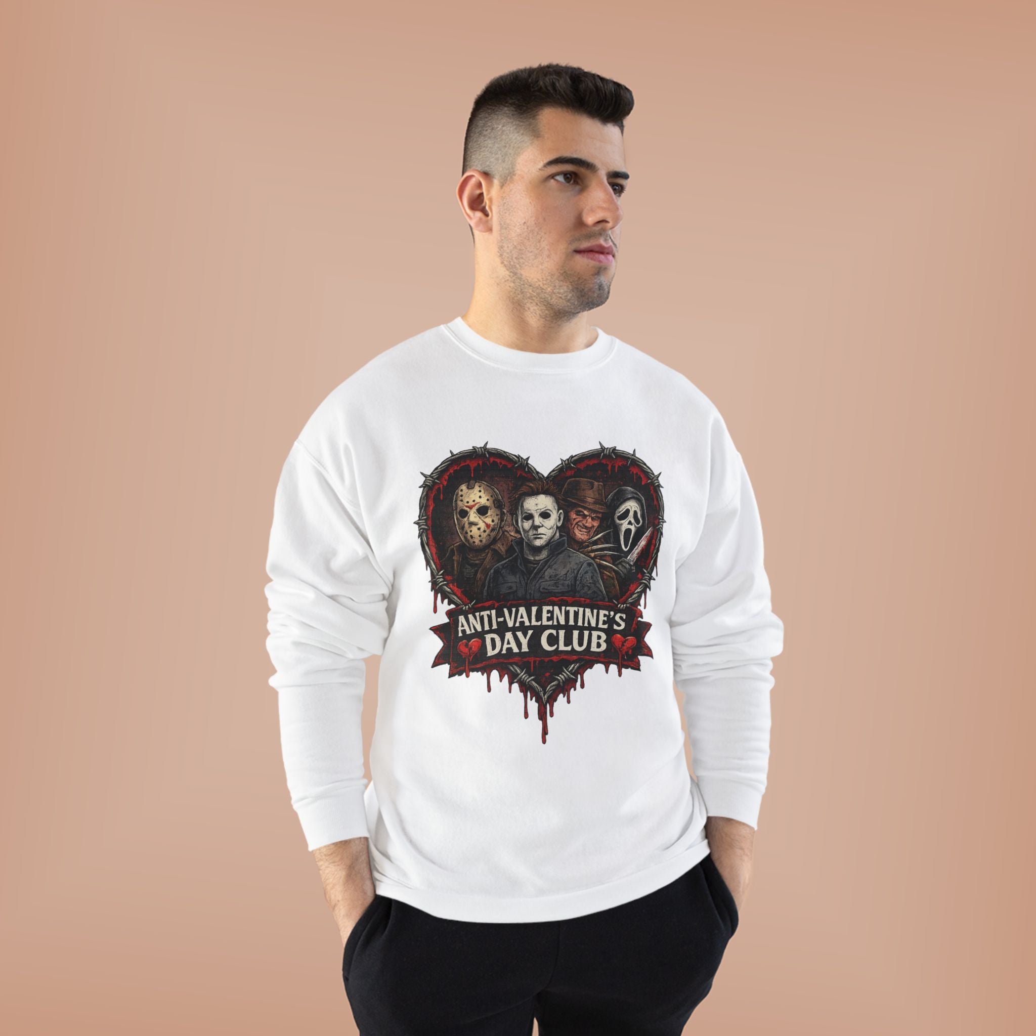 Horror Anti-Valentine's Unisex EcoSmart® Crewneck Sweatshirt