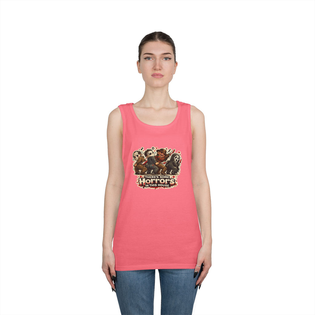 Horrors in this house Unisex Heavy Cotton Tank Top