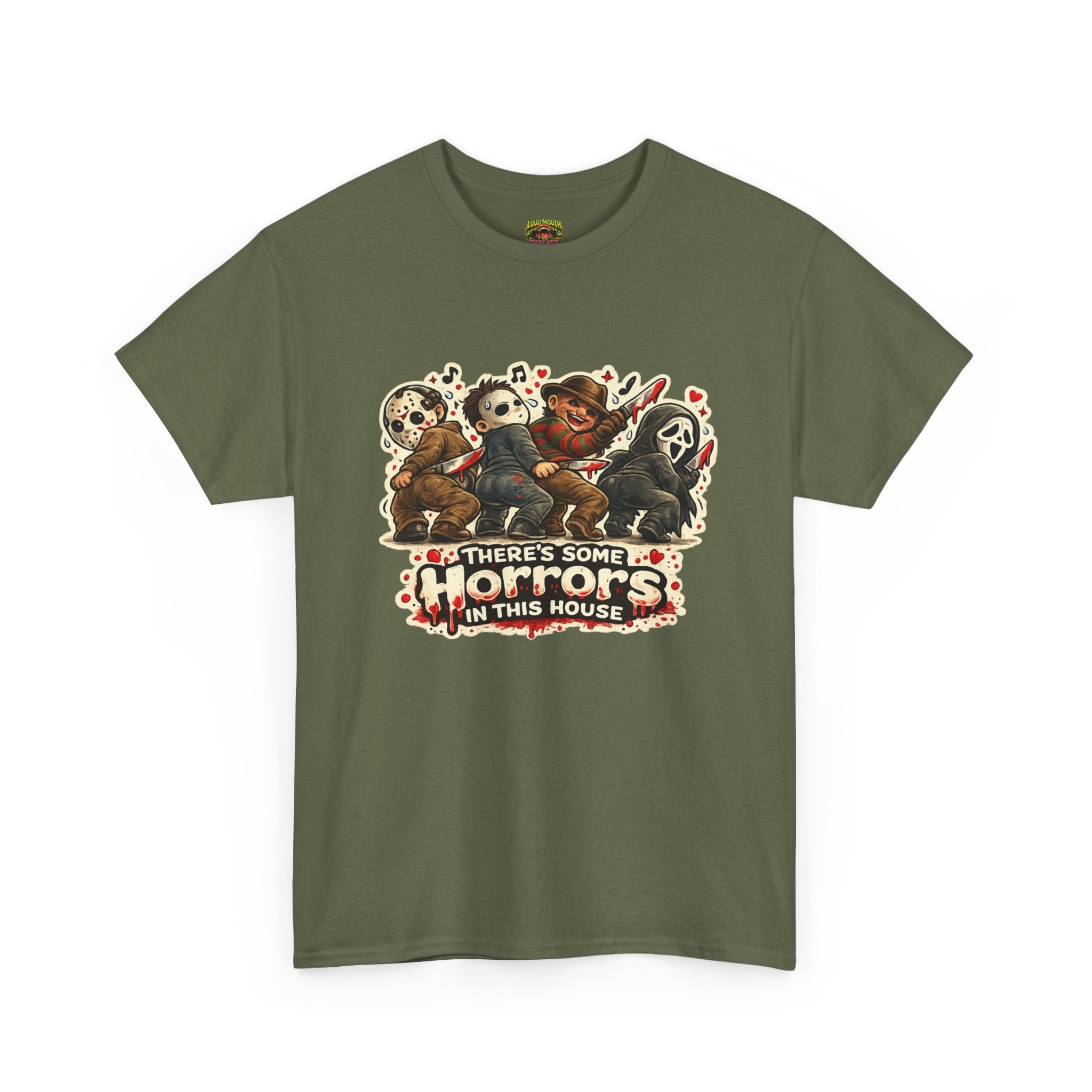 Horror Movie Icon Tee — "There's Some Horrors in This House" Graphic T-Shirt