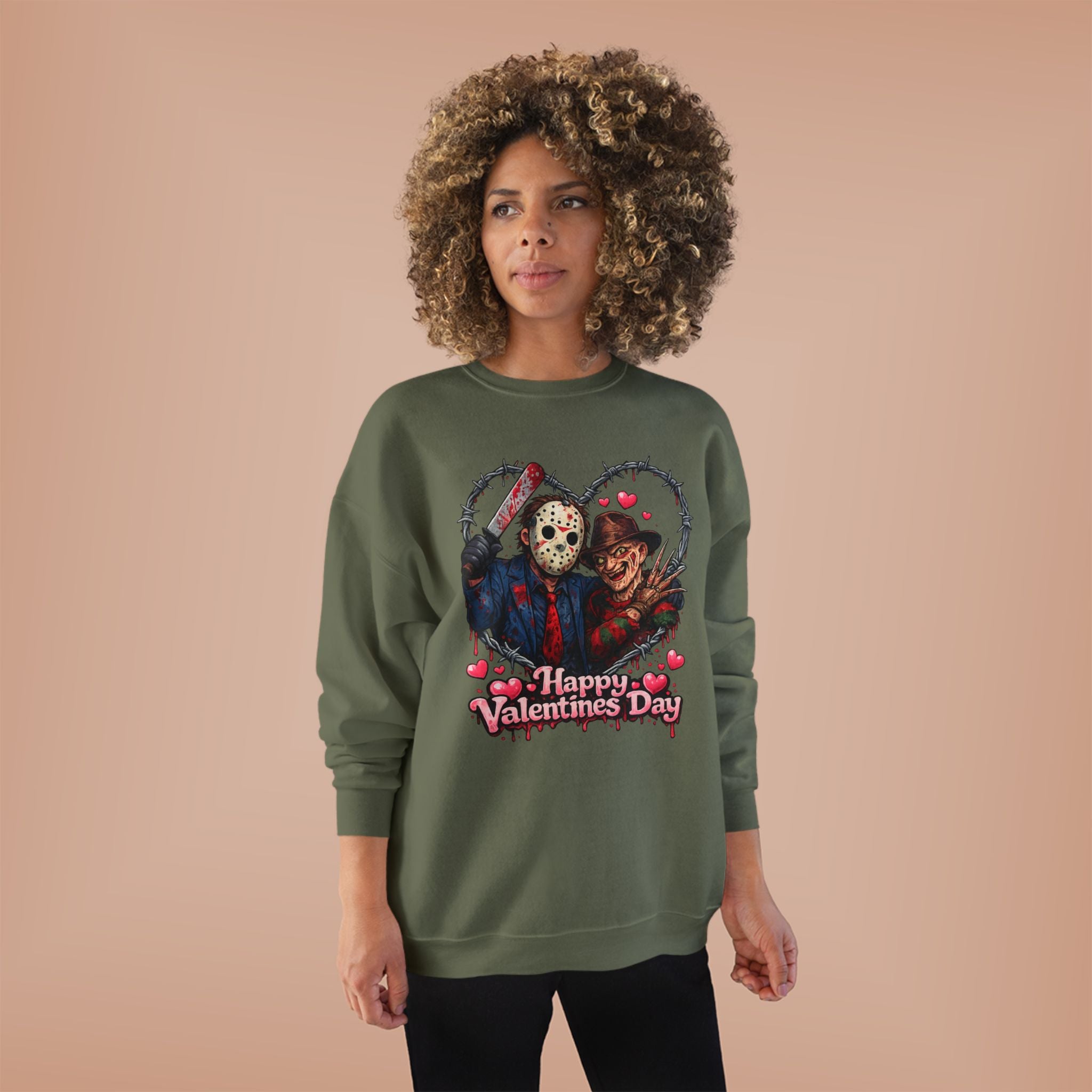 Horror Classic Valentine's Day Unisex EcoSmart® Crewneck Sweatshirt