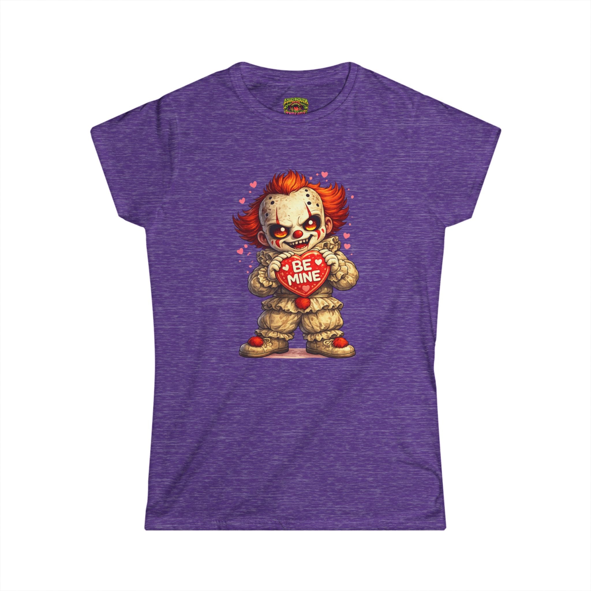 Women's Horror Valentine T-Shirt — 'Be Mine' Killer Clown Graphic Tee