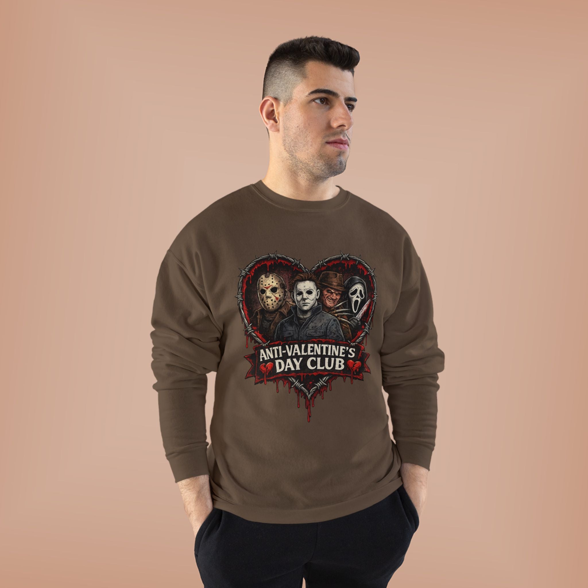 Horror Anti-Valentine's Unisex EcoSmart® Crewneck Sweatshirt